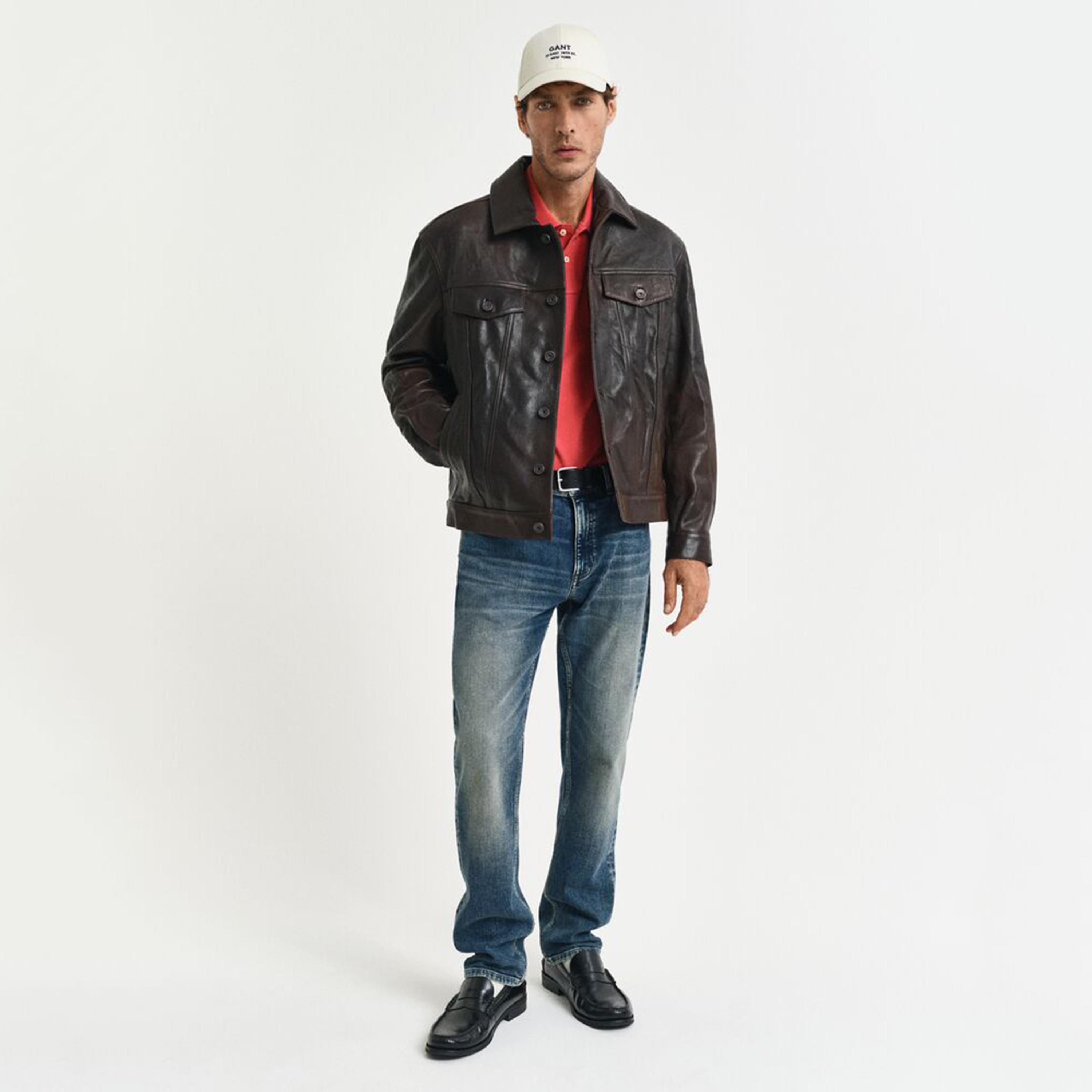 تيشيرت بولو رجالي بياقة سادة وأكمام قصيرة من جانت.-men-clothing-tshirtsandpolos-polos-image-38