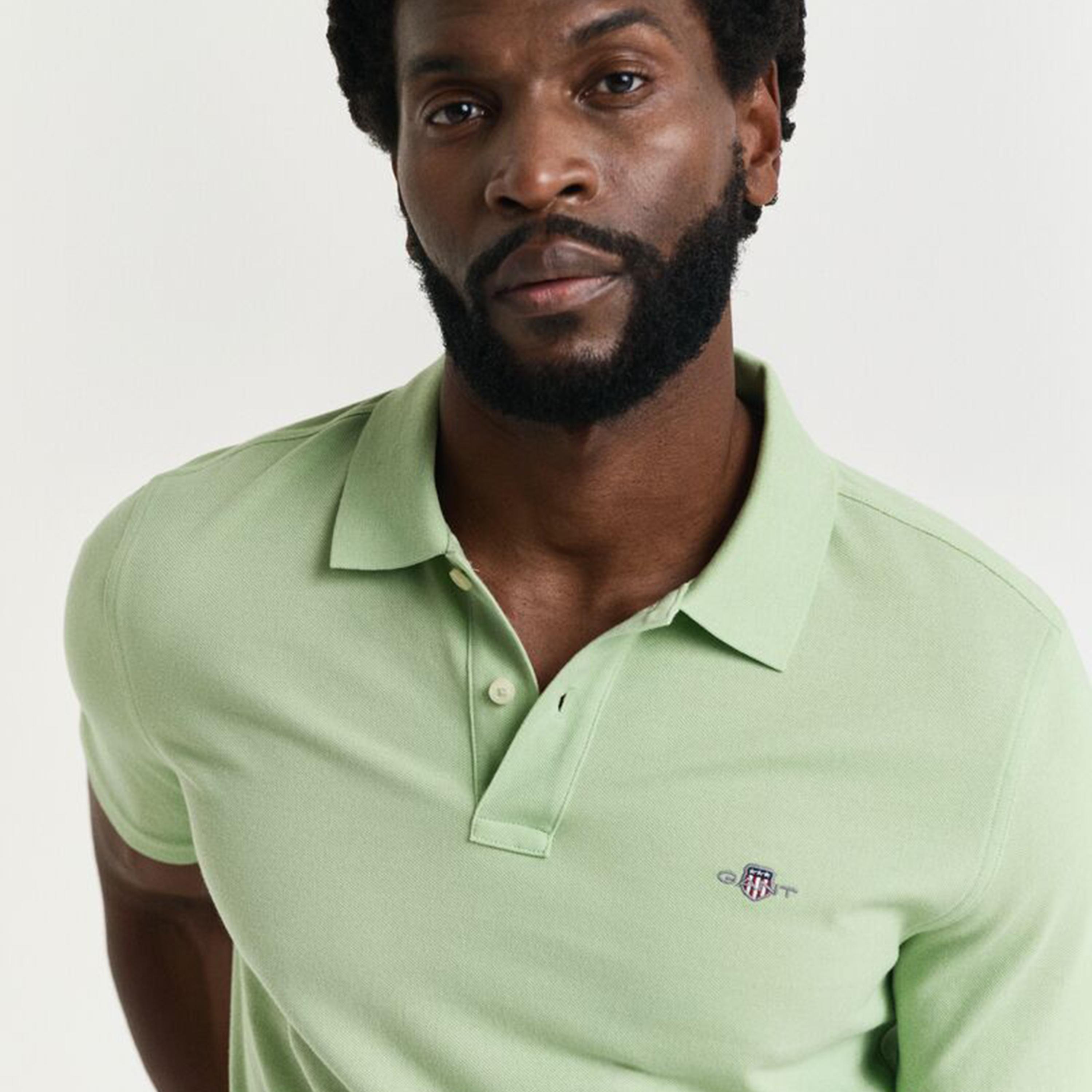 تيشيرت بولو رجالي بياقة سادة وأكمام قصيرة من جانت.-men-clothing-tshirtsandpolos-polos-image-15