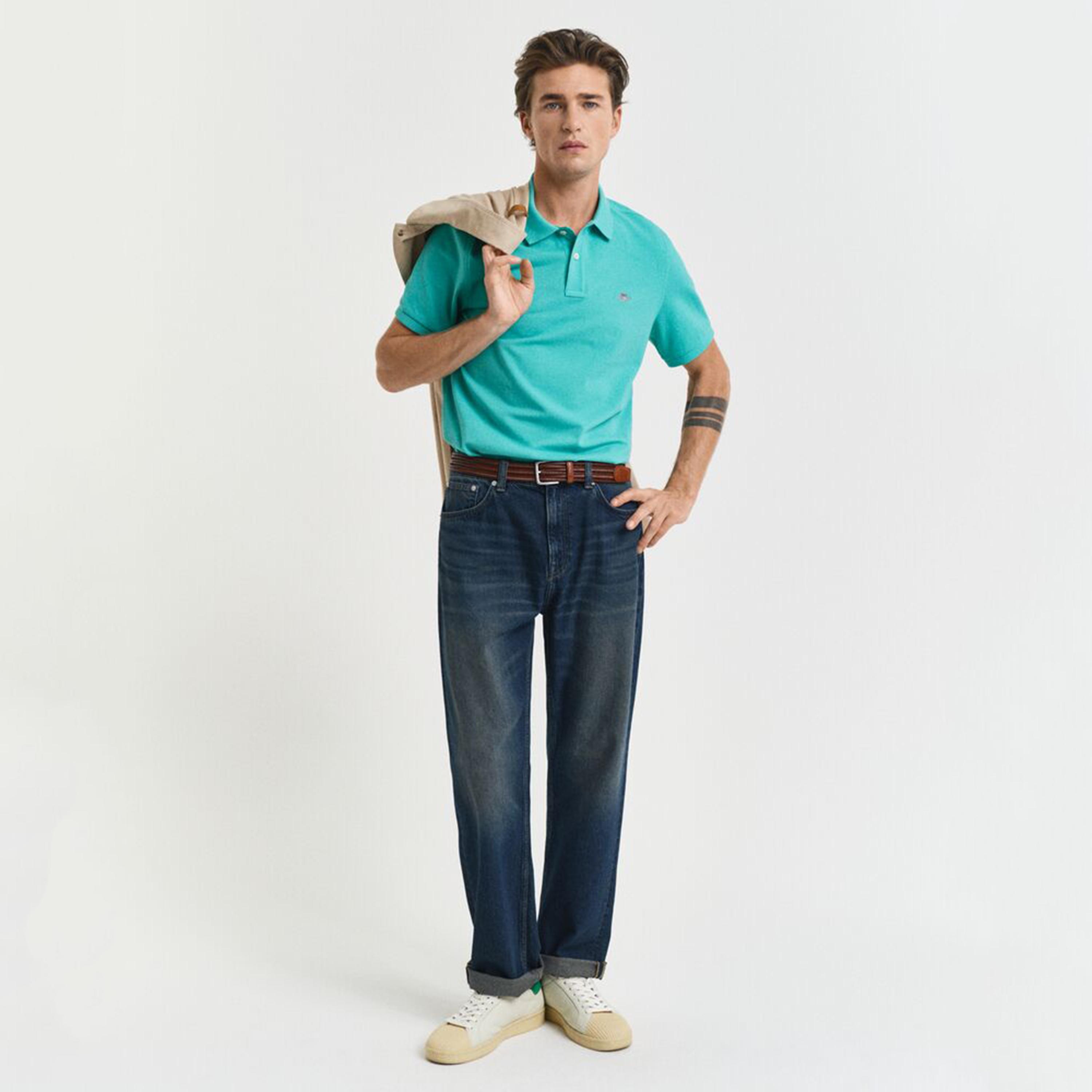 تيشيرت بولو رجالي بياقة سادة وأكمام قصيرة من جانت.-men-clothing-tshirtsandpolos-polos-image-18