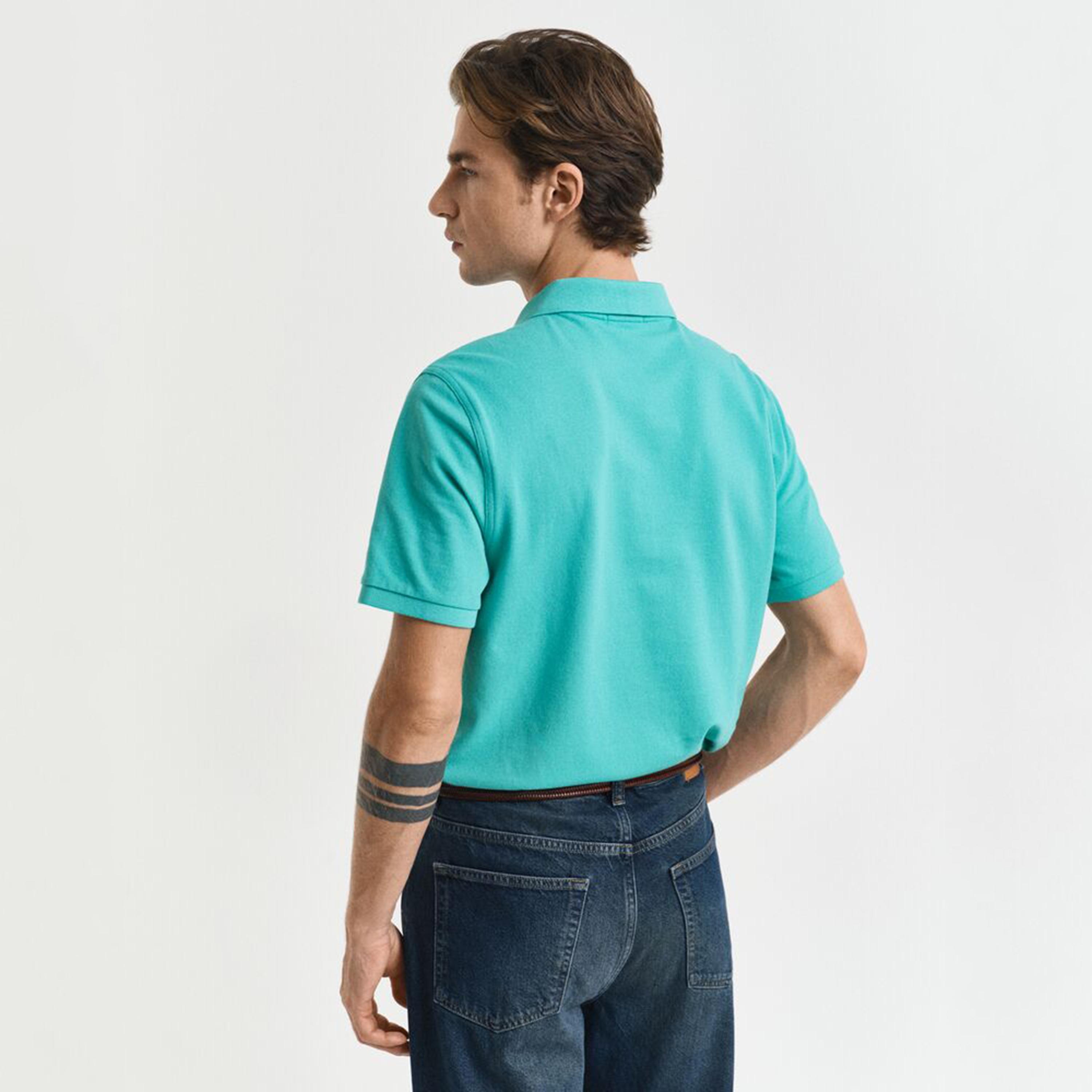 تيشيرت بولو رجالي بياقة سادة وأكمام قصيرة من جانت.-men-clothing-tshirtsandpolos-polos-image-20