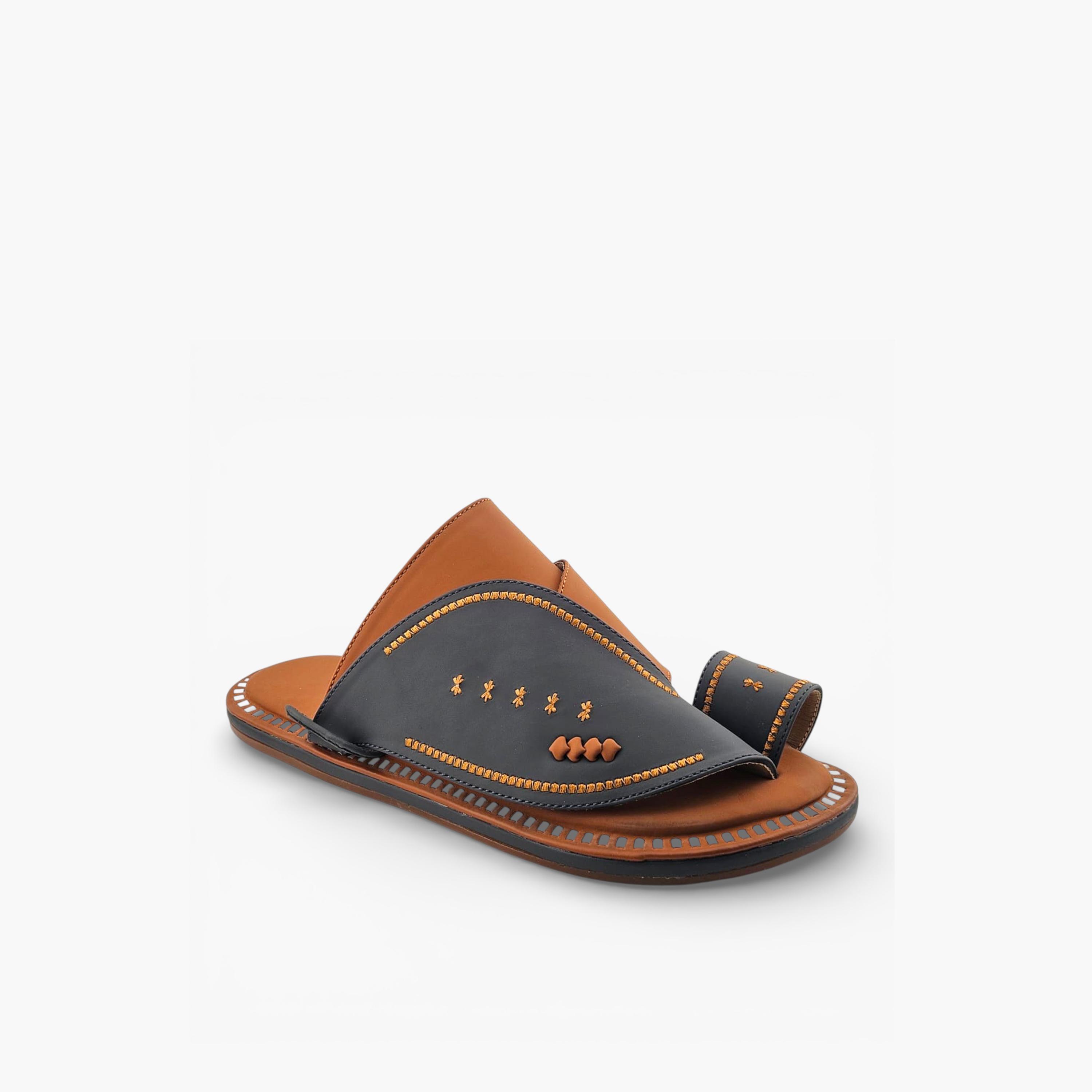 Al Fanoos Mens Slip-On Lumiere Arabic Sandals | 221-men-shoes-sandals-image-1