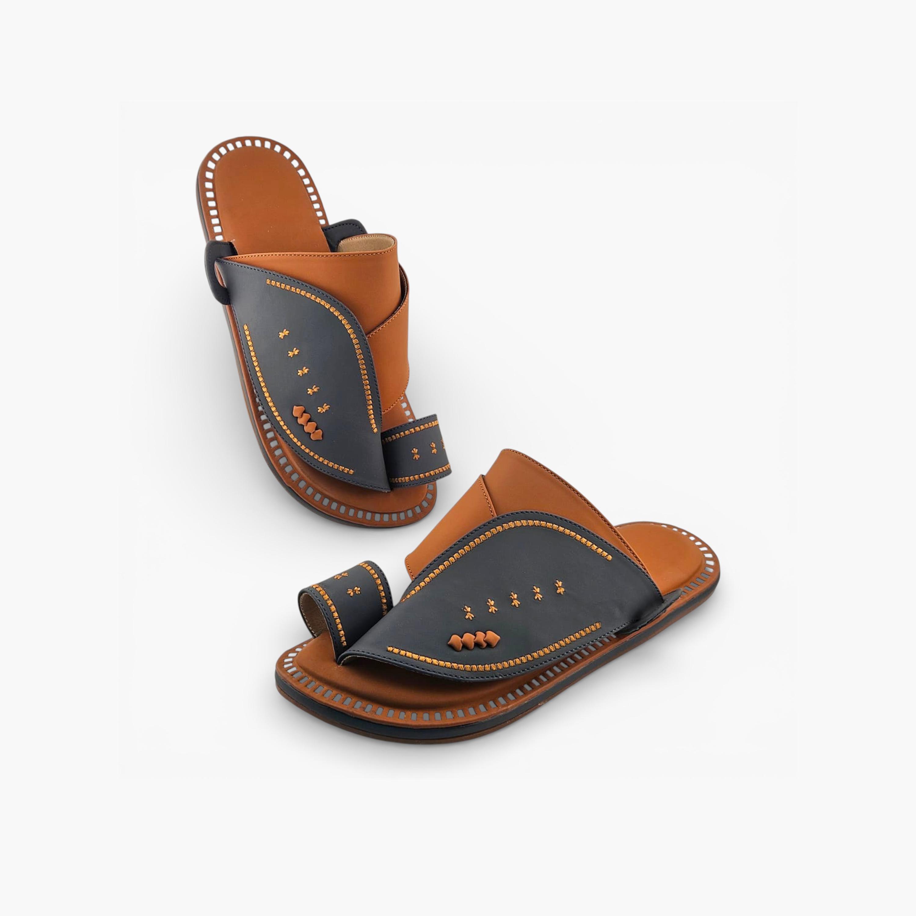 Al Fanoos Mens Slip-On Lumiere Arabic Sandals | 221-men-shoes-sandals-image-4
