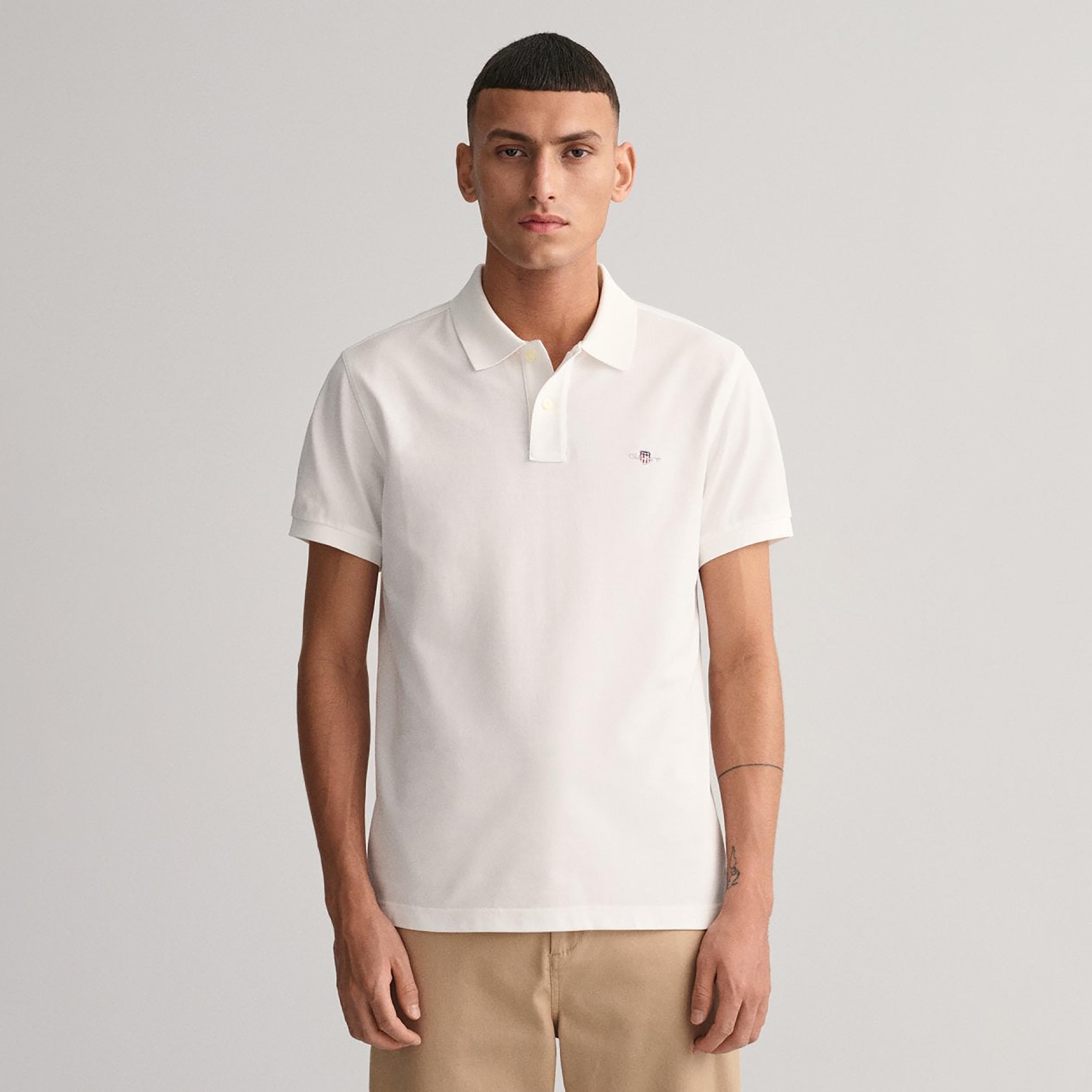 Gant Logo Detail Collared Short Sleeves Polo T-Shirt-men-clothing-tshirtsandpolos-polos-image-1