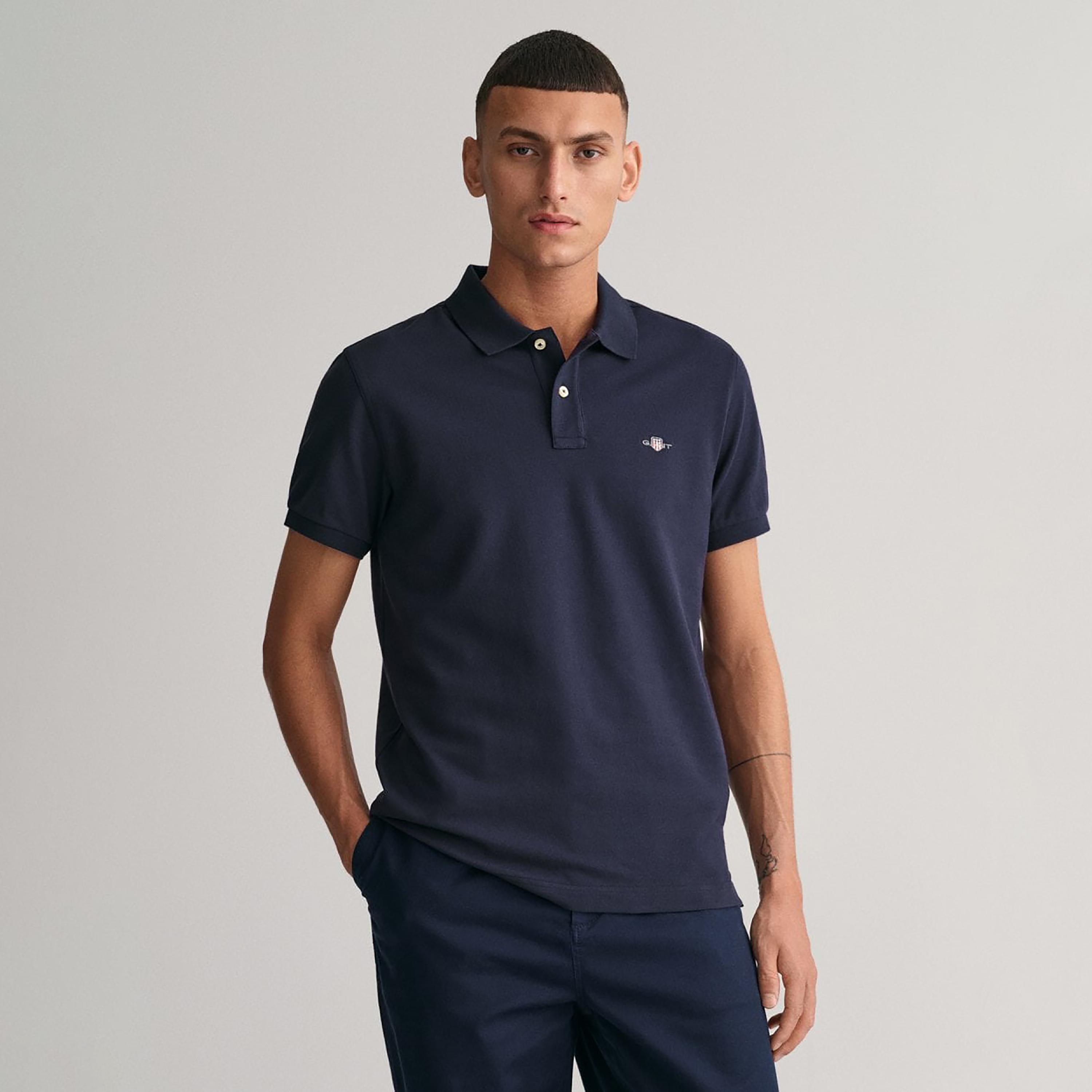 تي-شيرت بولو من جانت لوجو بأكمام قصيرة وياقة-men-clothing-tshirtsandpolos-polos-image-1