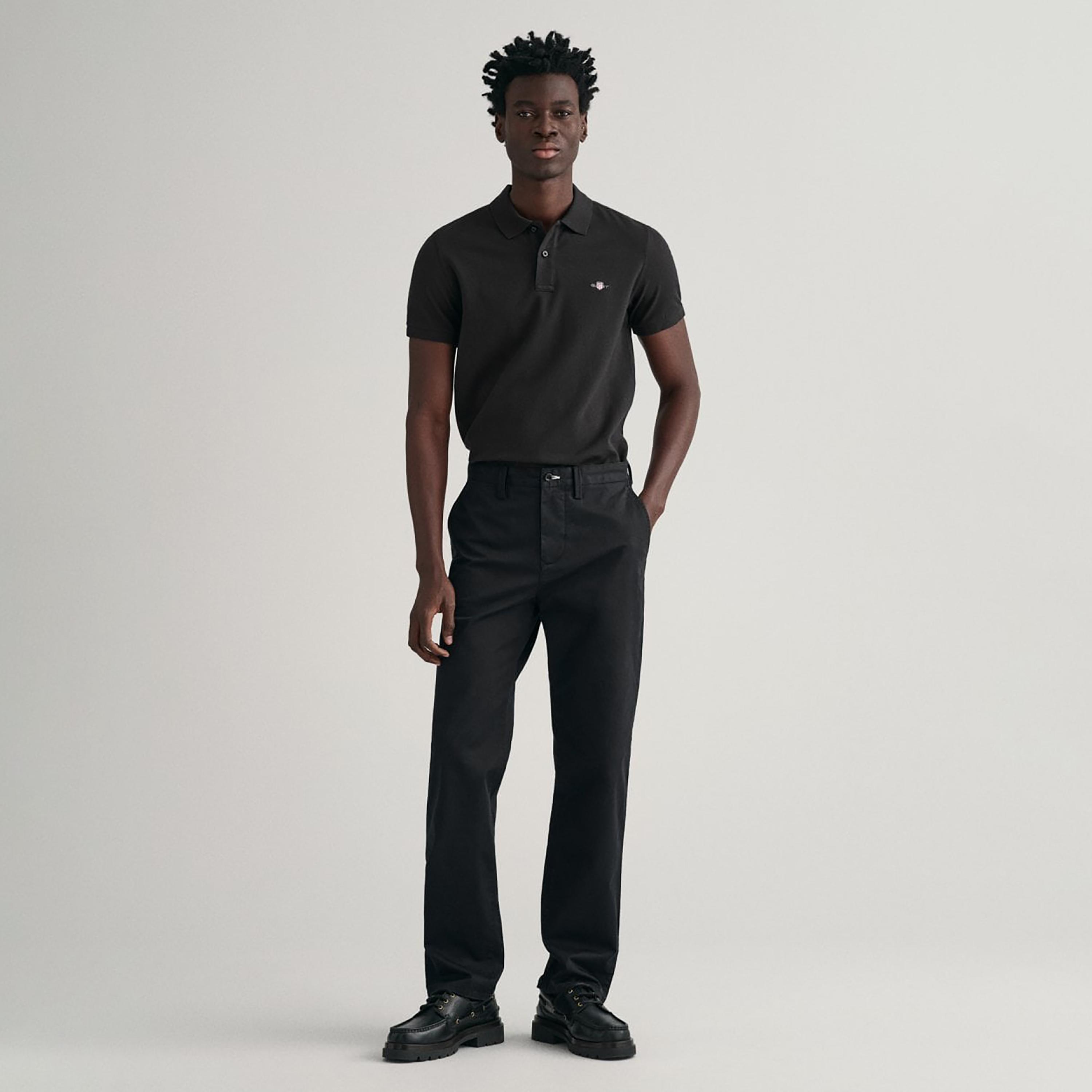 Gant Shield Slim Fit Short Sleeves Pique Men's Polo T-Shirt-men-clothing-tshirtsandpolos-polos-image-2
