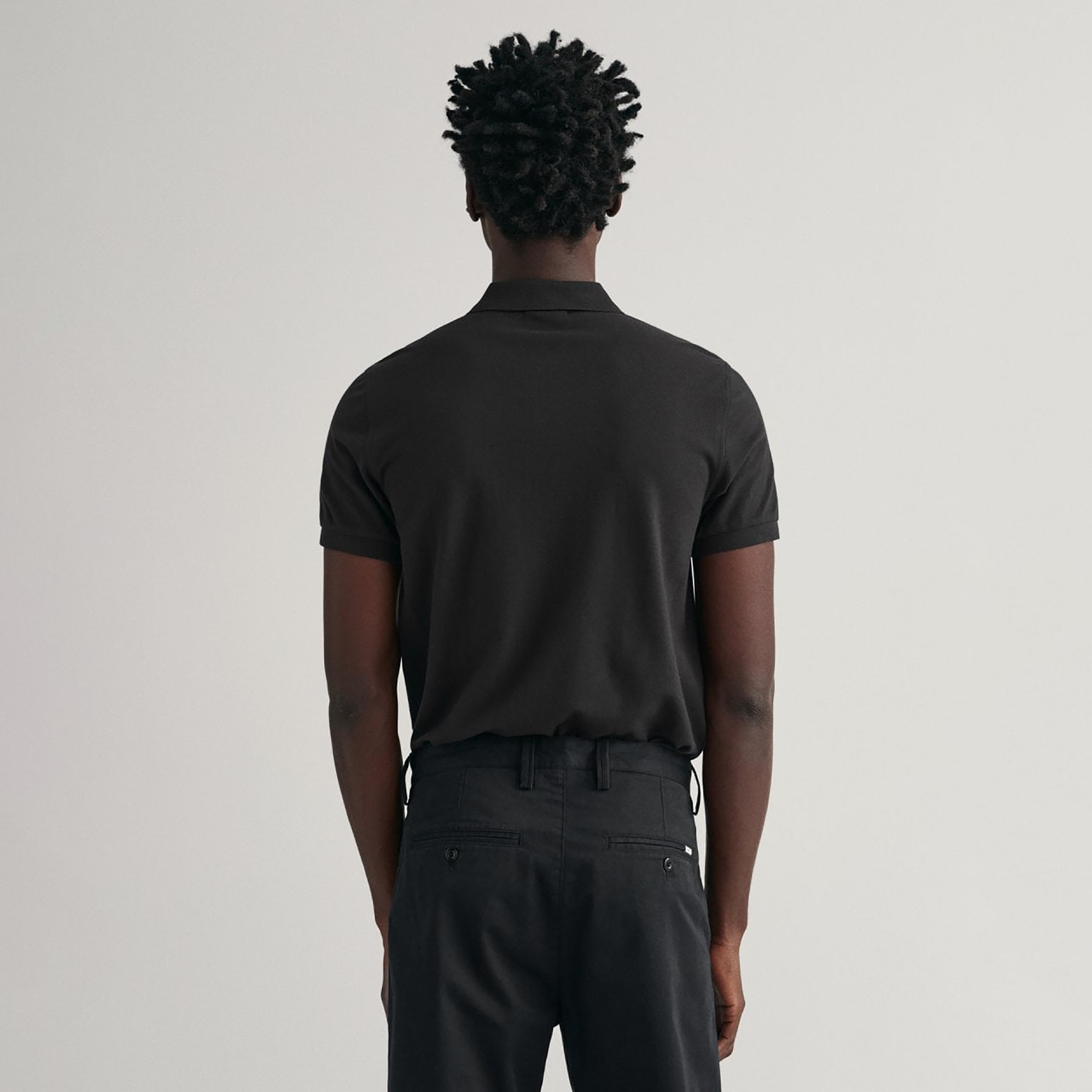 Gant Shield Slim Fit Short Sleeves Pique Men's Polo T-Shirt-men-clothing-tshirtsandpolos-polos-image-4