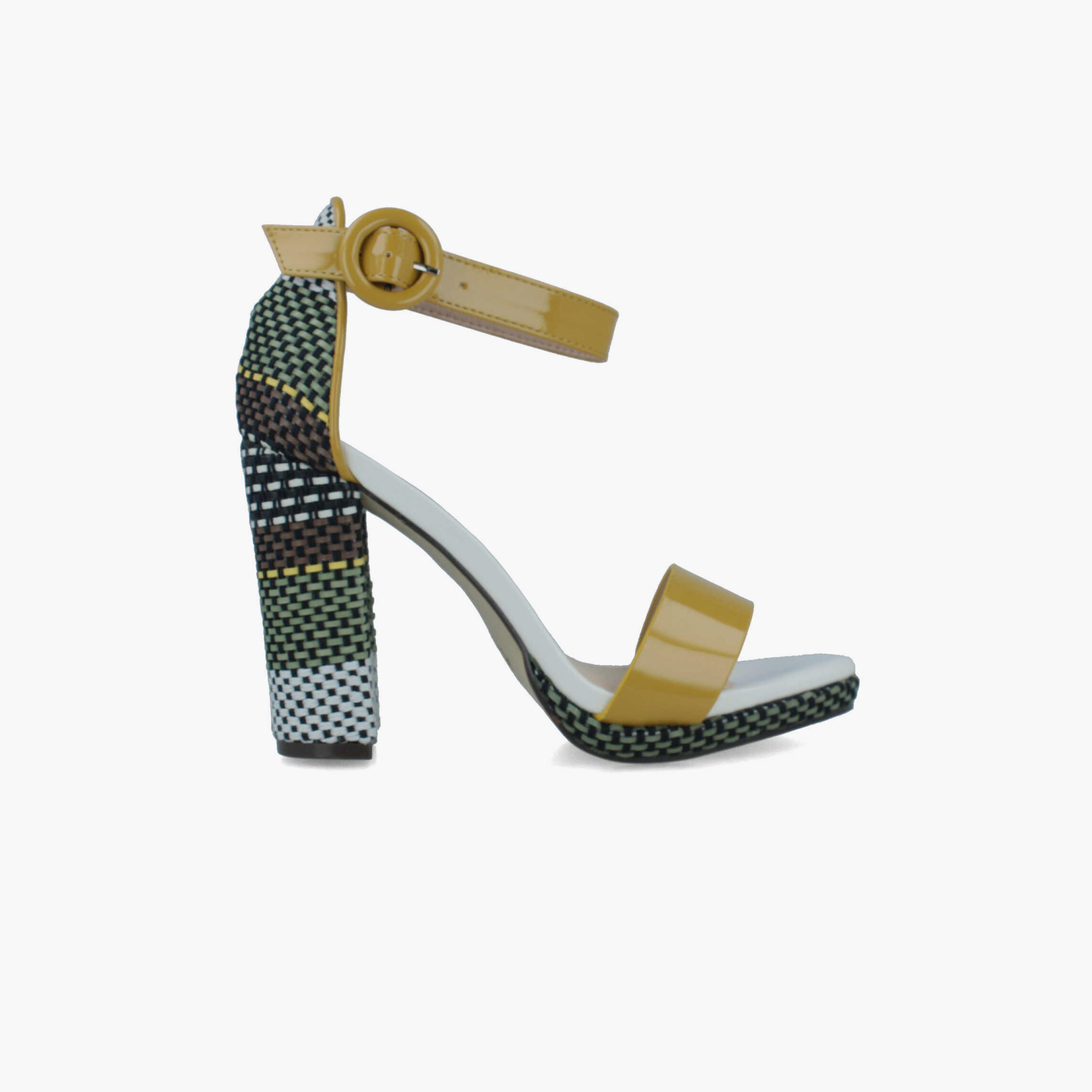 Menbur Women's Woven Block Heels with Strap | 22201-women-shoes-heels-image-1