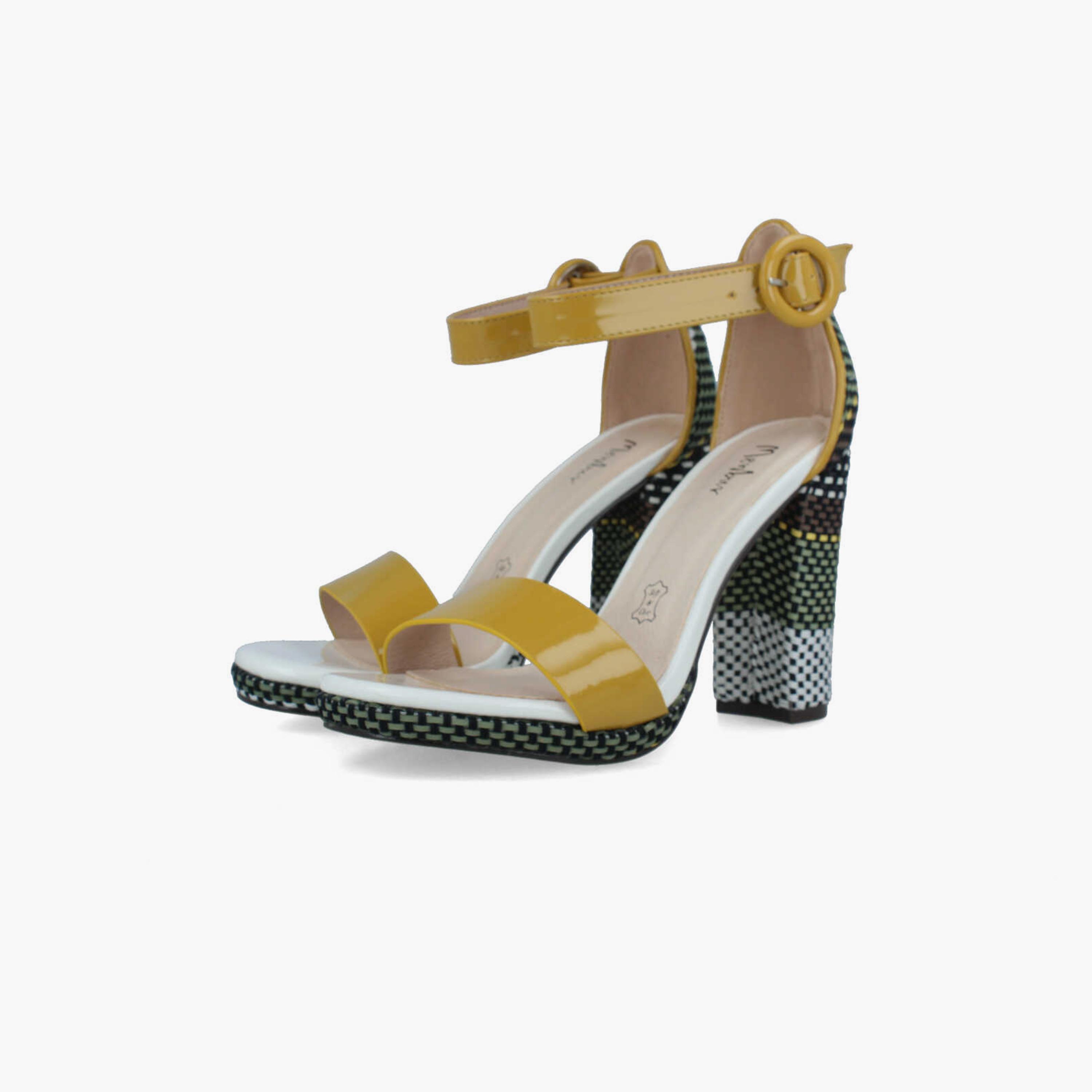 Menbur Women's Woven Block Heels with Strap | 22201-women-shoes-heels-image-2