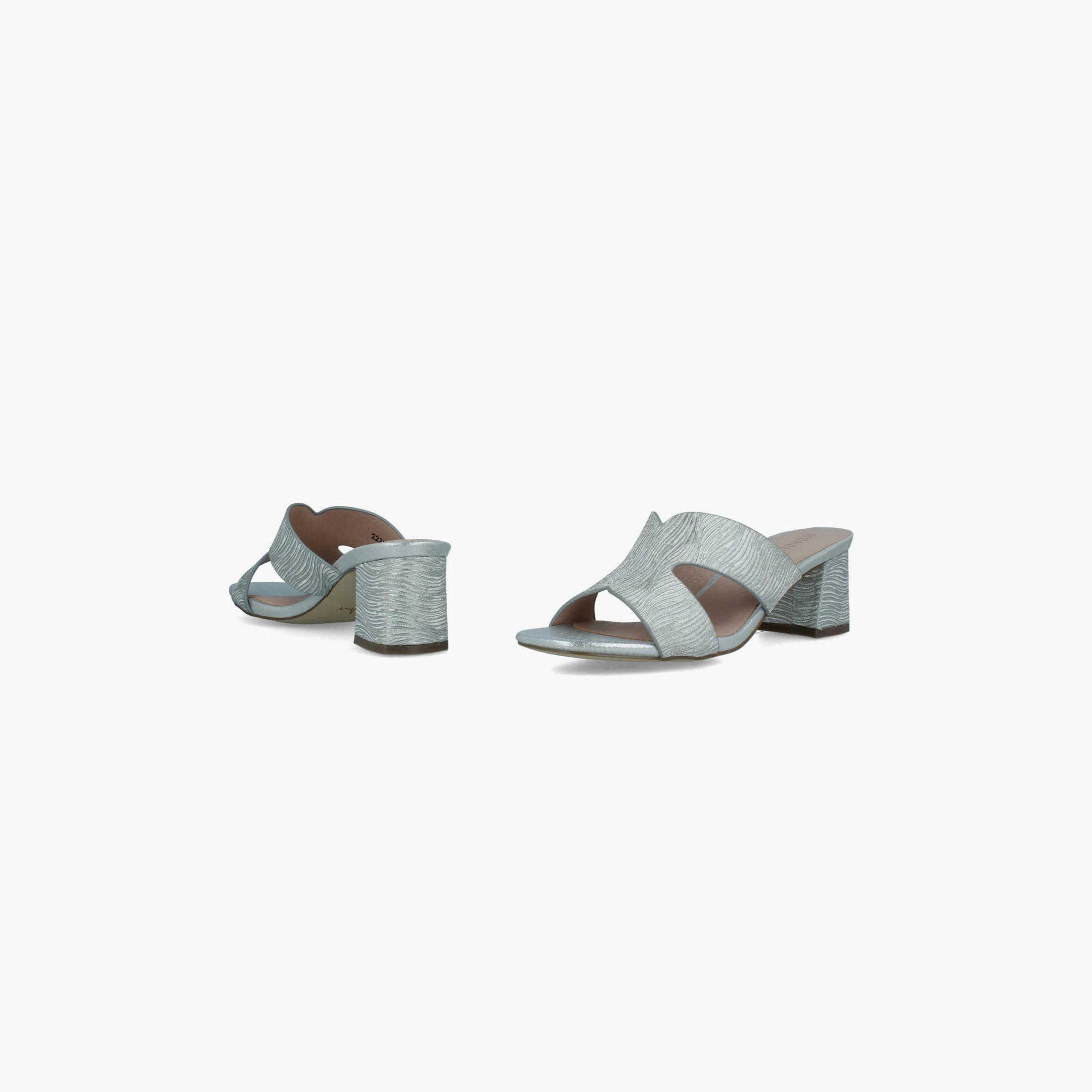 Menbur Women's Metallic Block Heels with Open Toe | 22235-women-shoes-heels-image-4