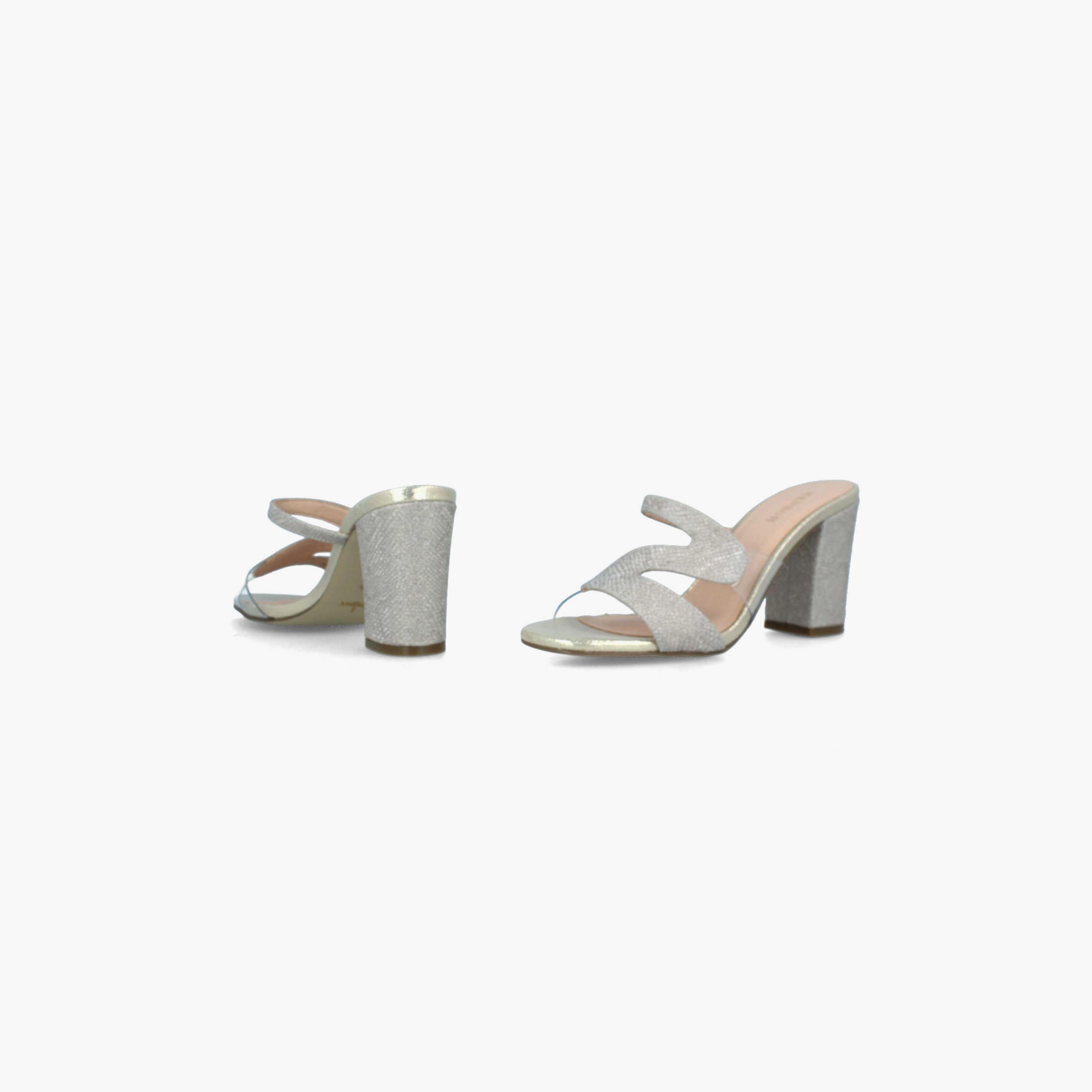 Menbur Women's Metallic Block Heels with Open Toe | 22236-women-shoes-heels-image-4