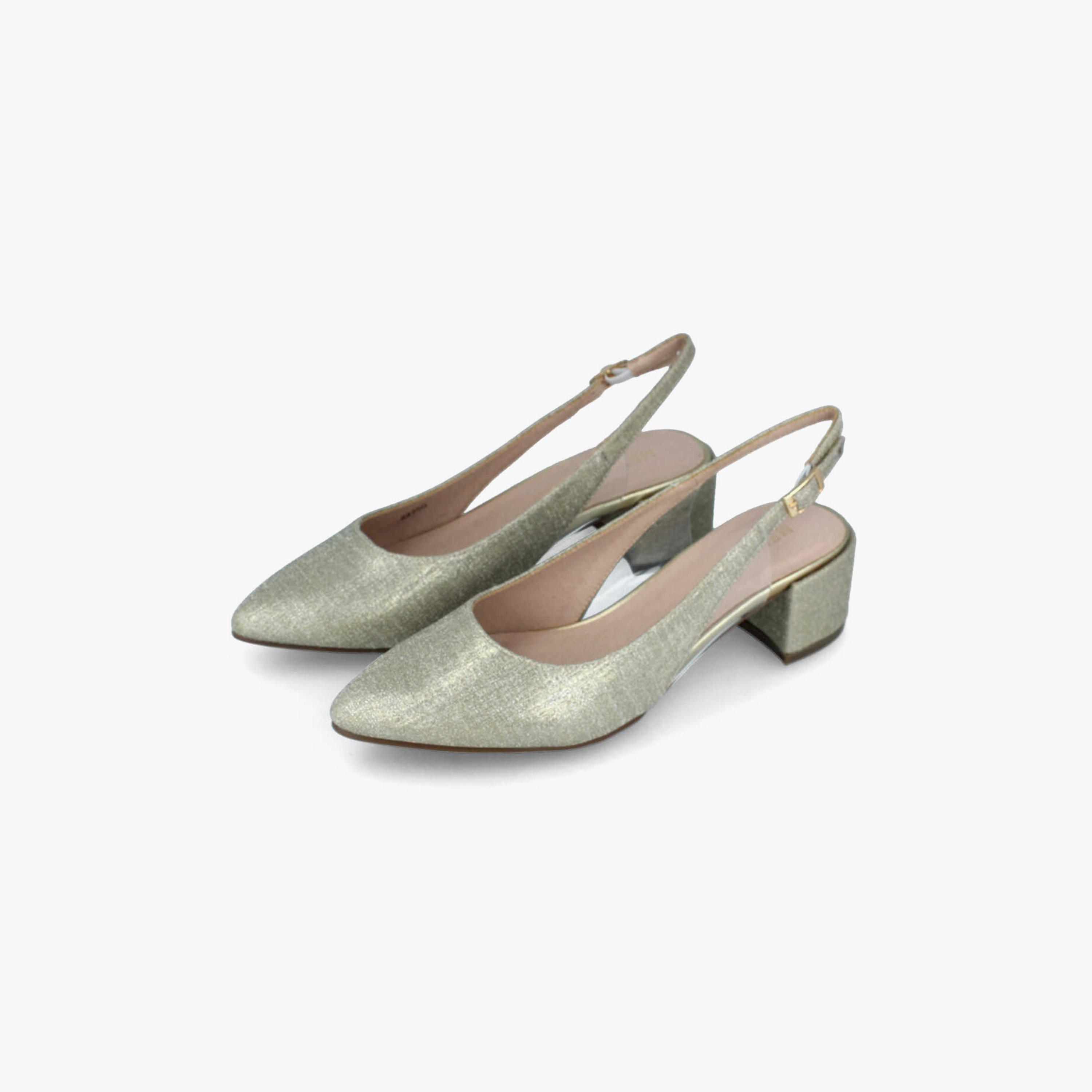 Menbur Women's Metallic Block Heels with Strap | 22250-women-shoes-heels-image-2