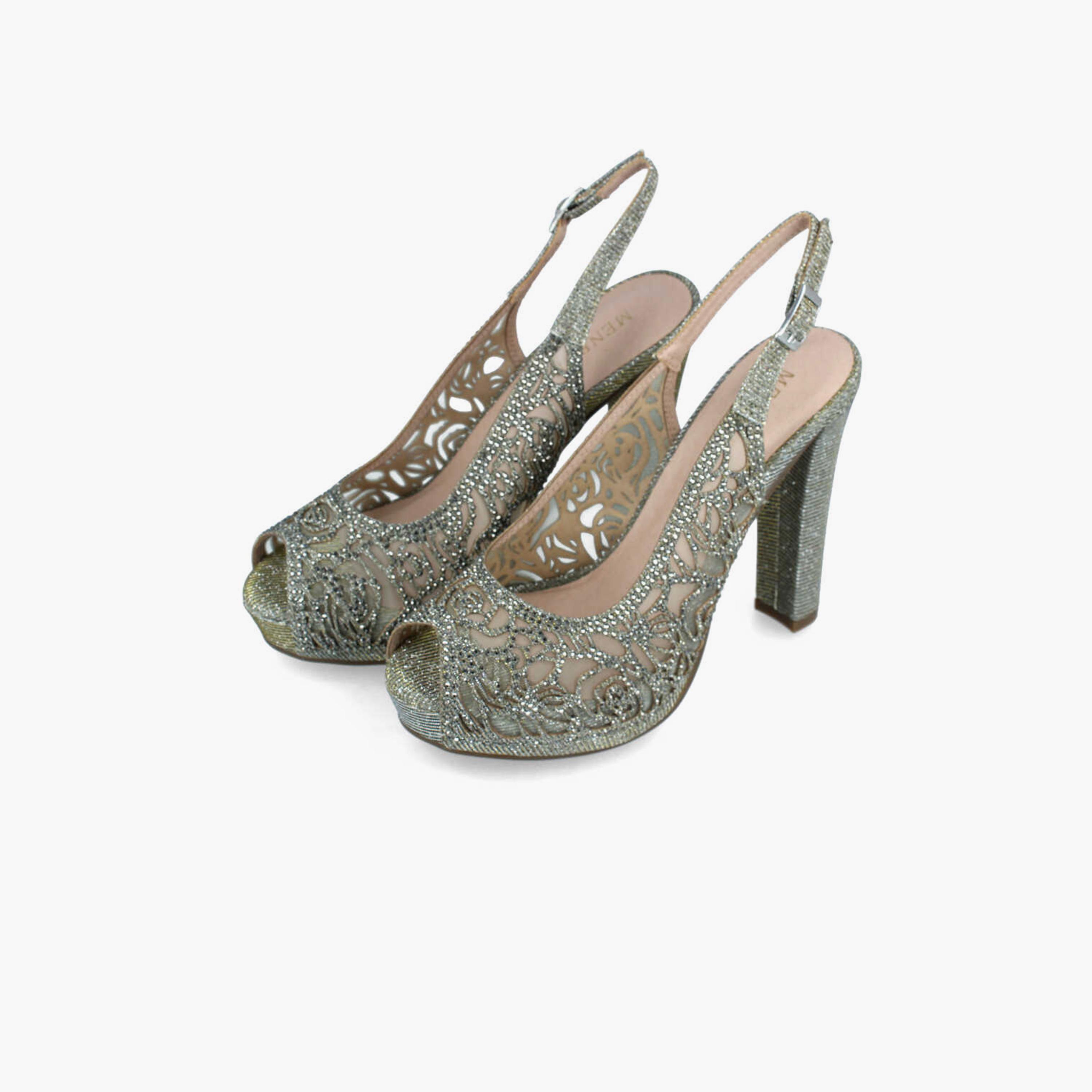 Menbur Women's Metallic Pumps with Rhinestone Accent | 22267-women-shoes-heels-image-2