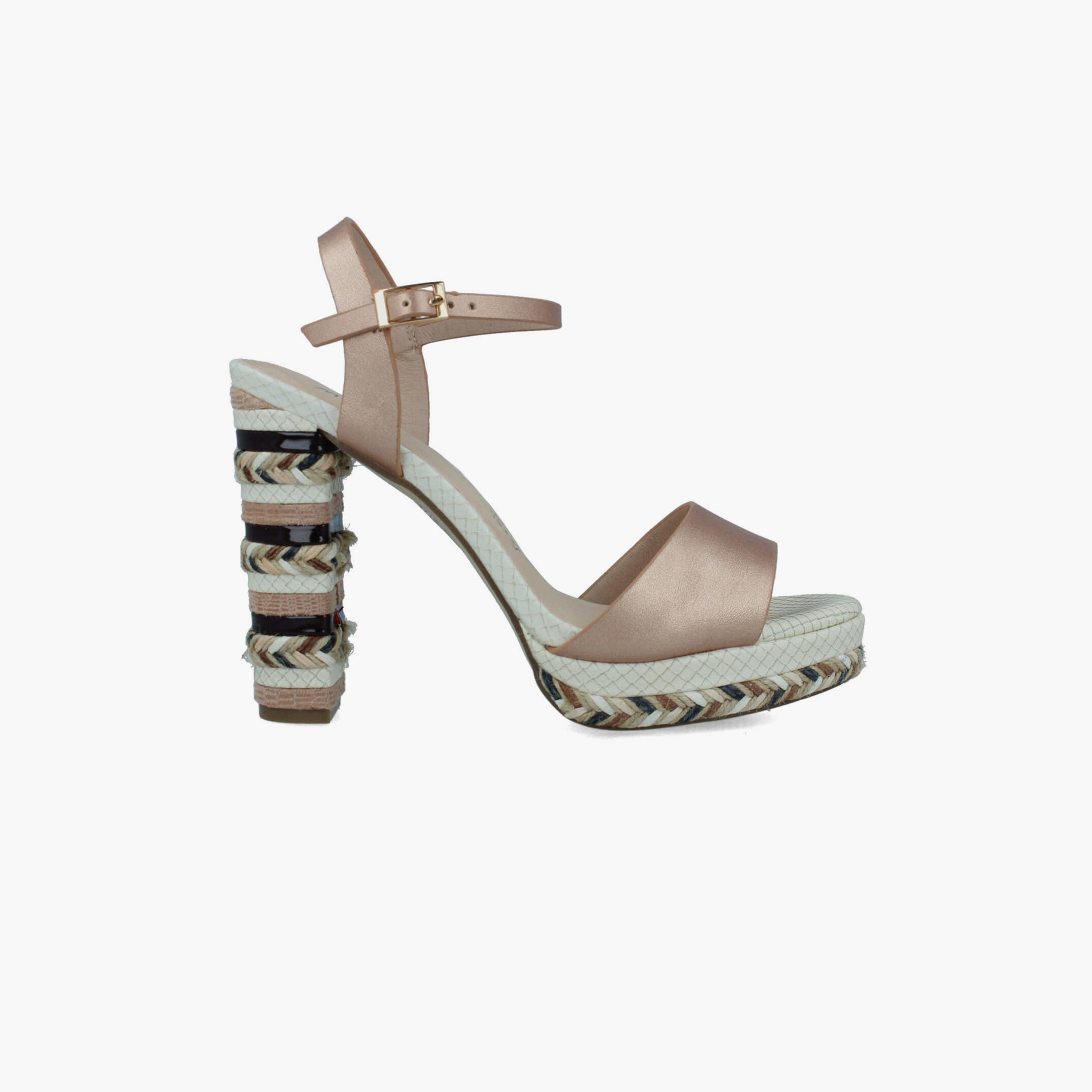 Menbur Women's Woven Block Heels with Strap | 22272-women-shoes-heels-image-1