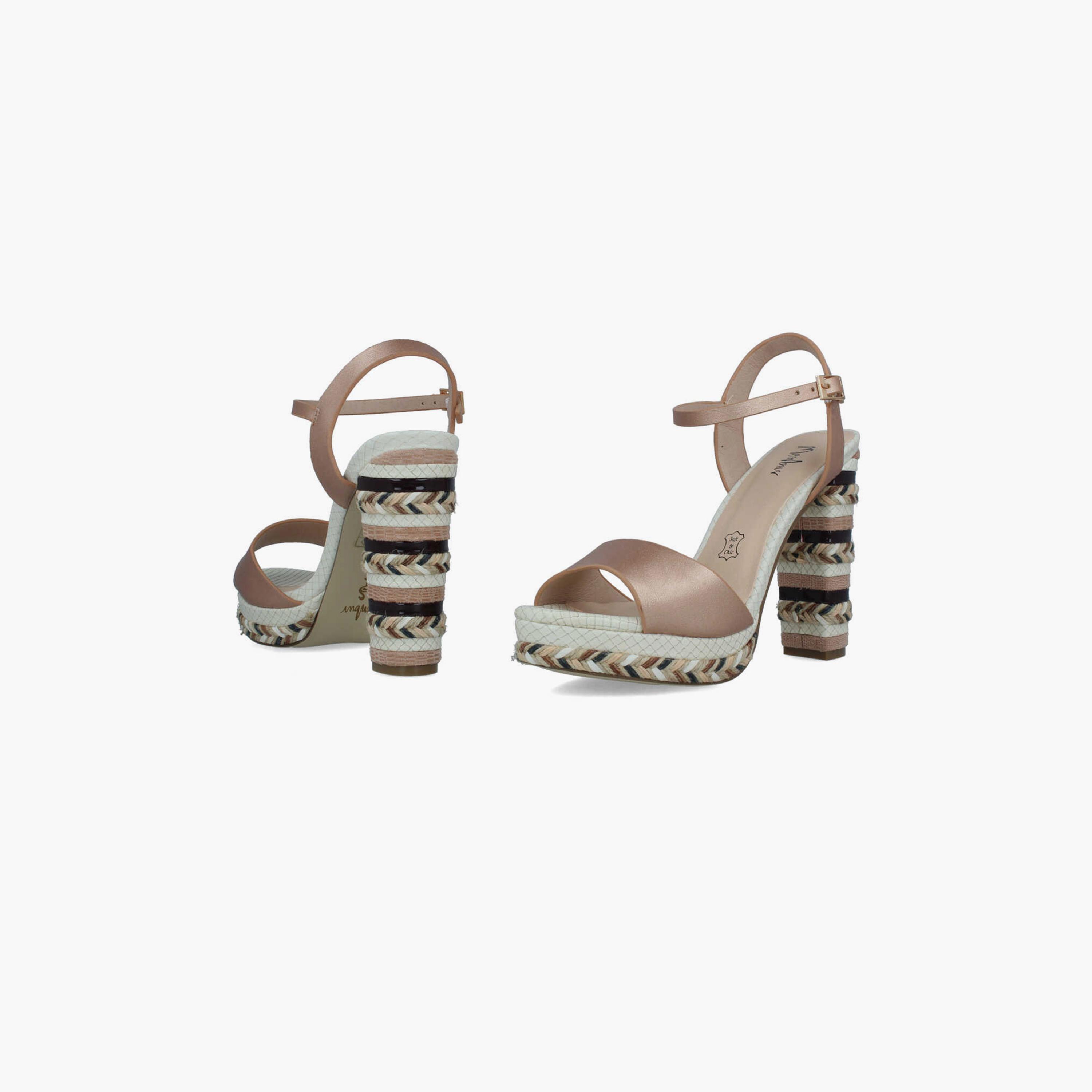 Menbur Women's Woven Block Heels with Strap | 22272-women-shoes-heels-image-4