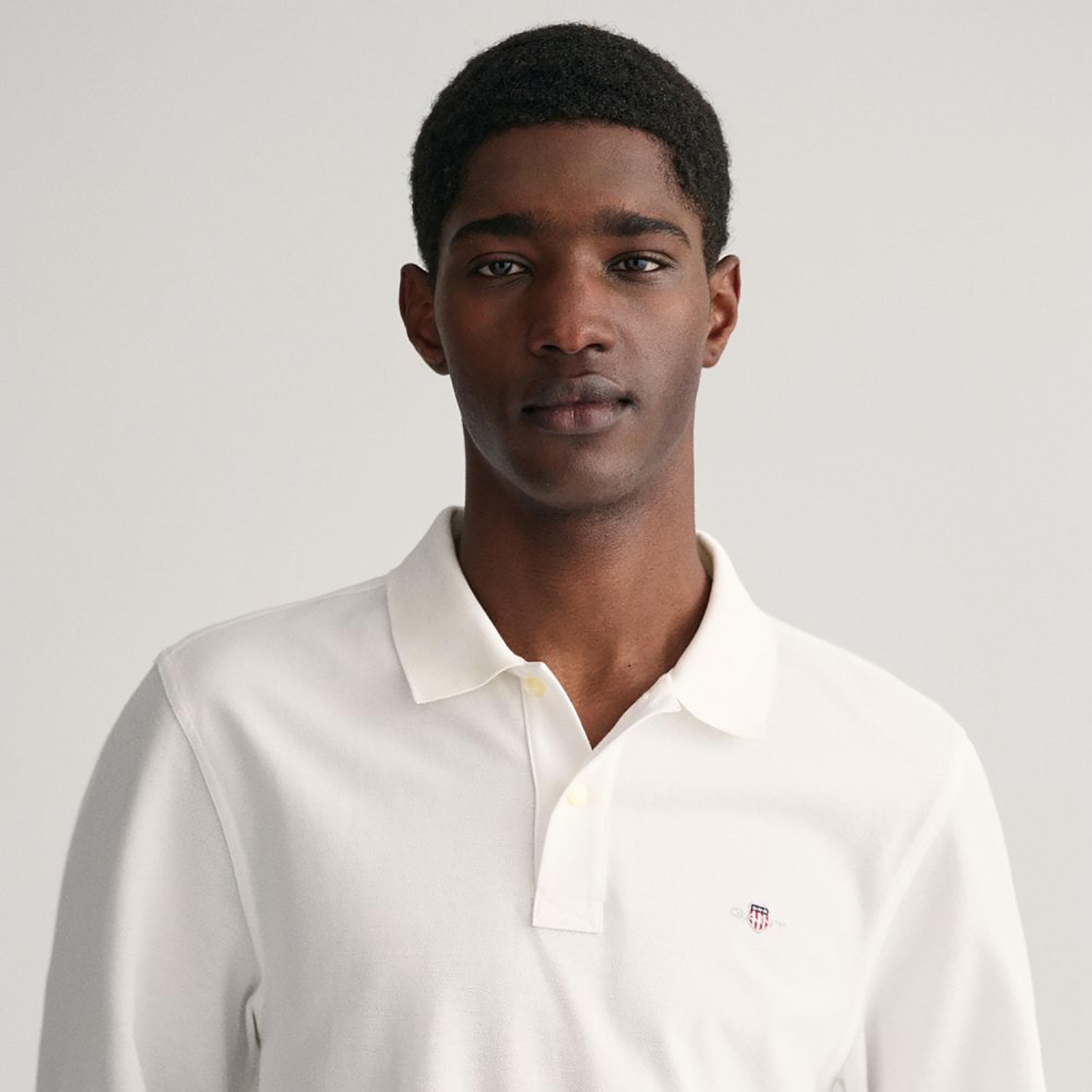 Gant Shield Regular Fit Long Sleeves Pique Rugger Men's Polo T-Shirt-men-clothing-tshirtsandpolos-polos-image-3