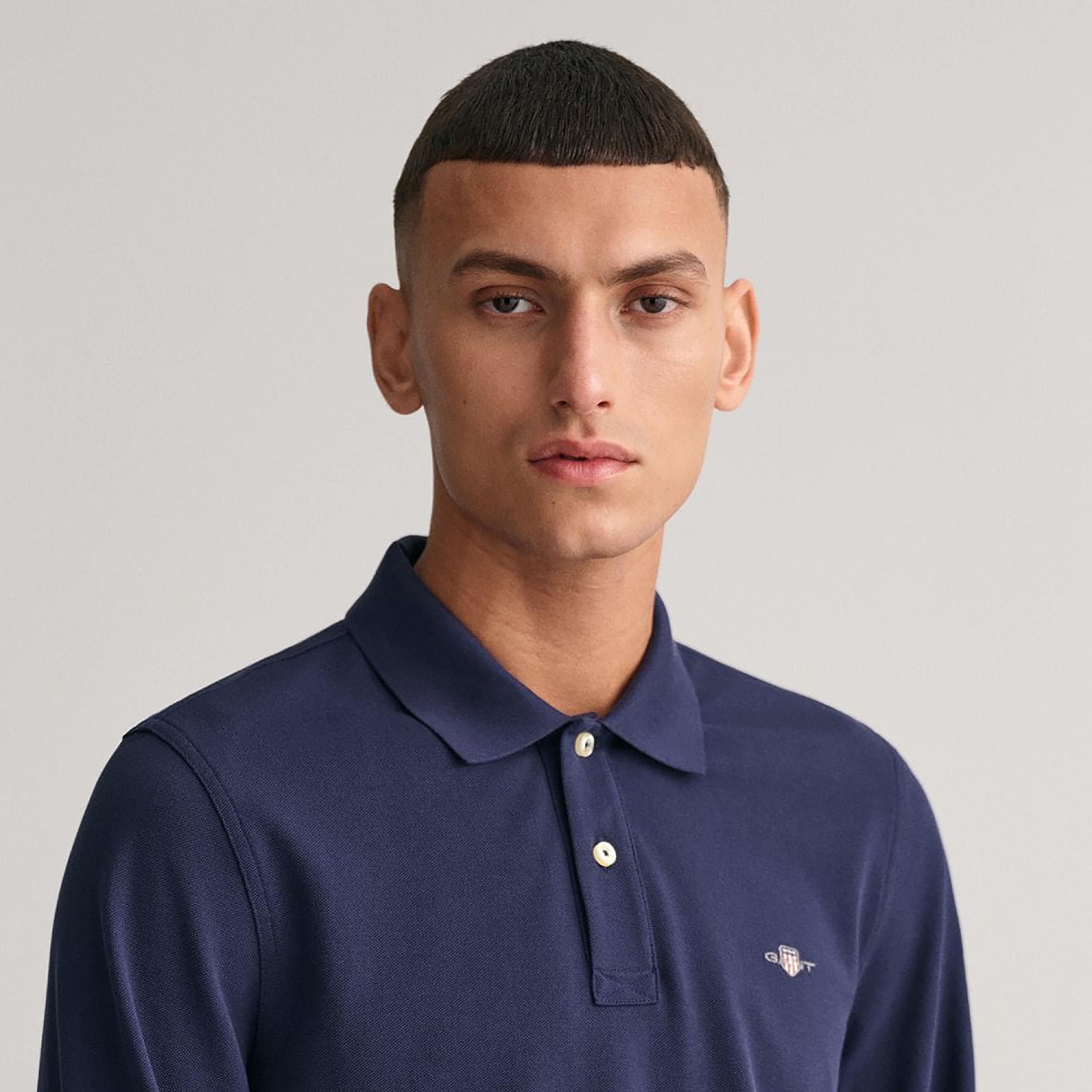 Gant Logo Detail Collared Long Sleeves Polo T-Shirt-men-clothing-tshirtsandpolos-polos-image-3