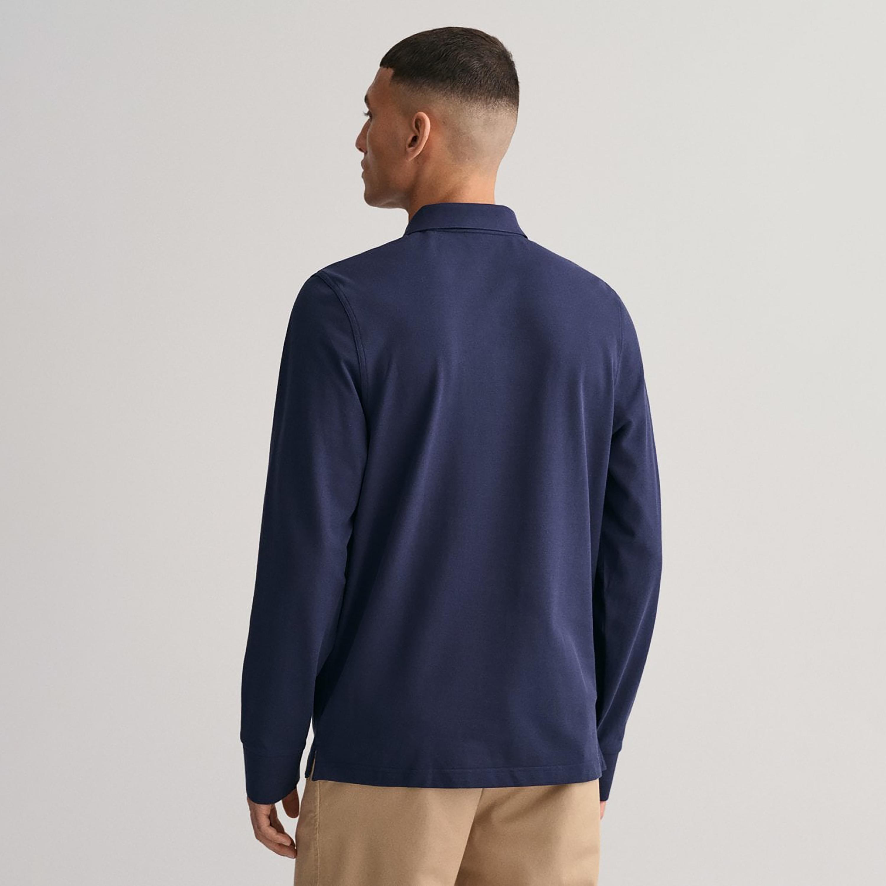 Gant Logo Detail Collared Long Sleeves Polo T-Shirt-men-clothing-tshirtsandpolos-polos-image-4