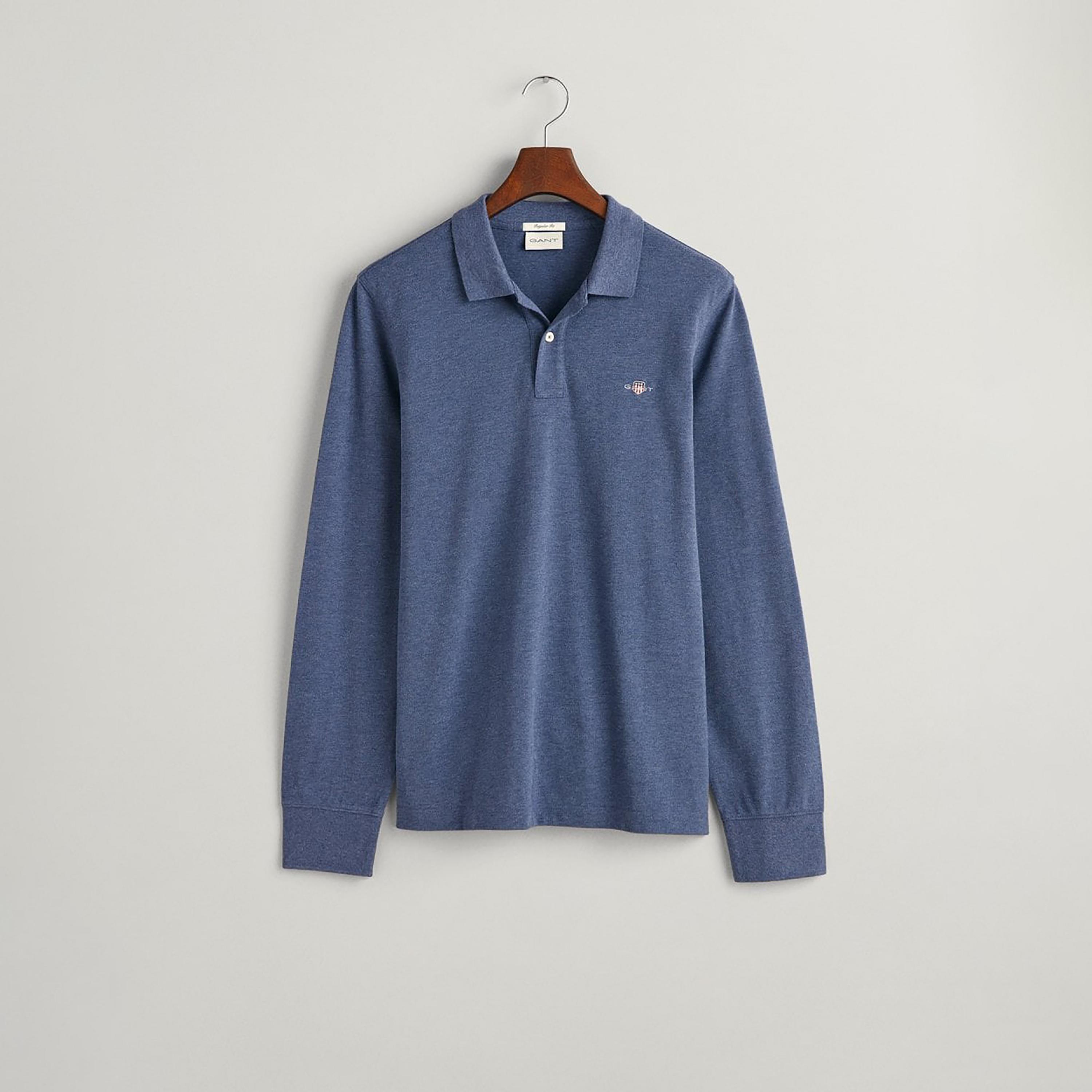تي-شيرت بولو من جانت لوجو التفاصيل بأكمام طويلة وياقة-men-clothing-tshirtsandpolos-polos-image-1