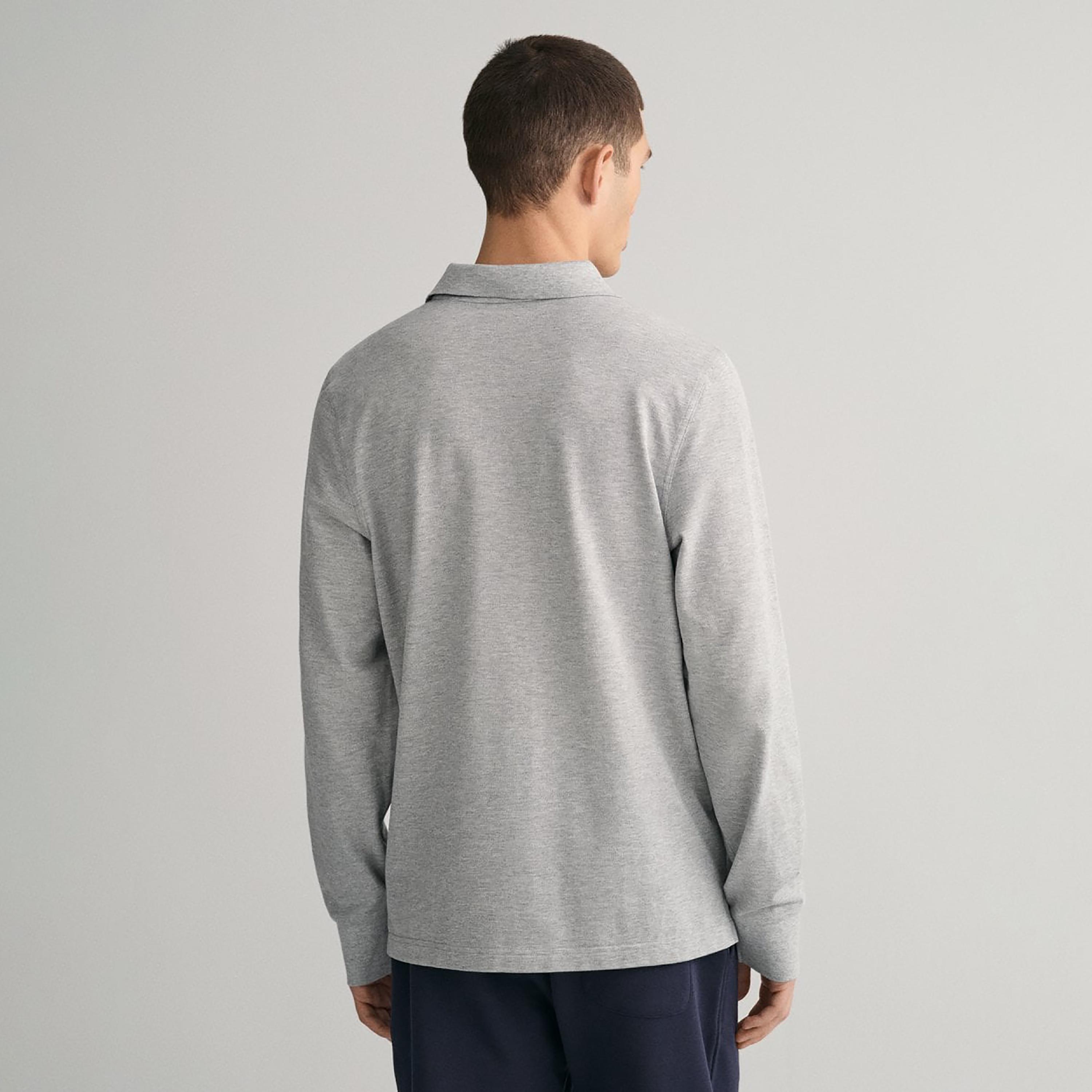 تي-شيرت بولو من جانت لوجو التفاصيل بأكمام طويلة وياقة-men-clothing-tshirtsandpolos-polos-image-2
