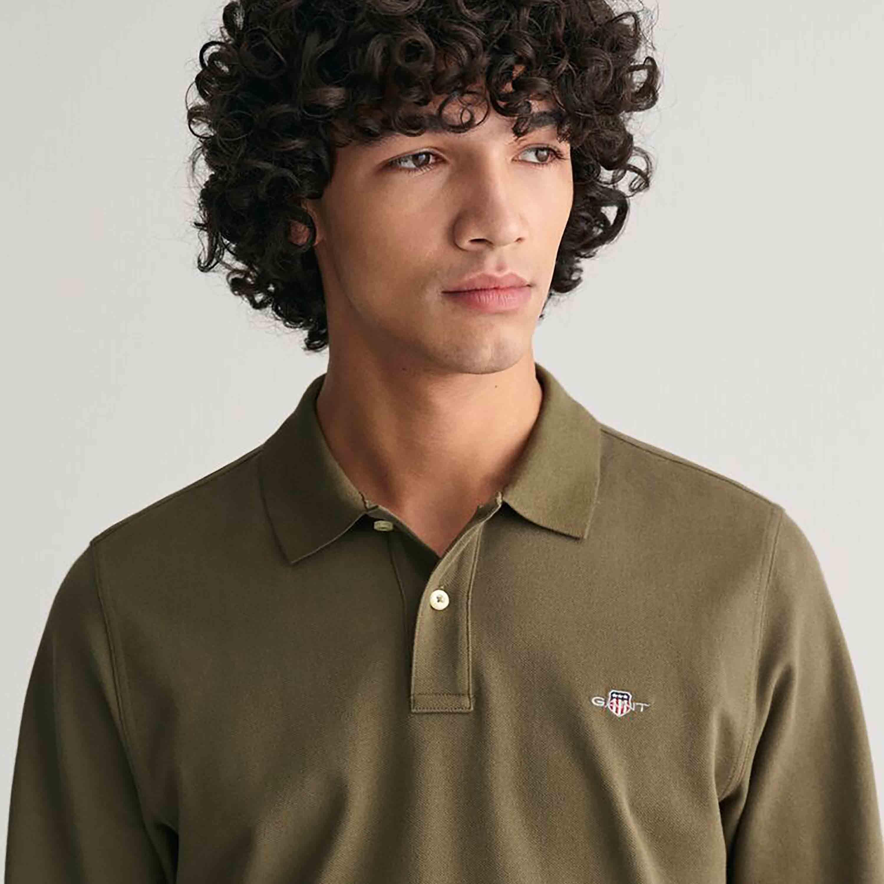 Gant Plain Collared Long Sleeves Men's Rugger-men-clothing-tshirtsandpolos-tshirts-image-3