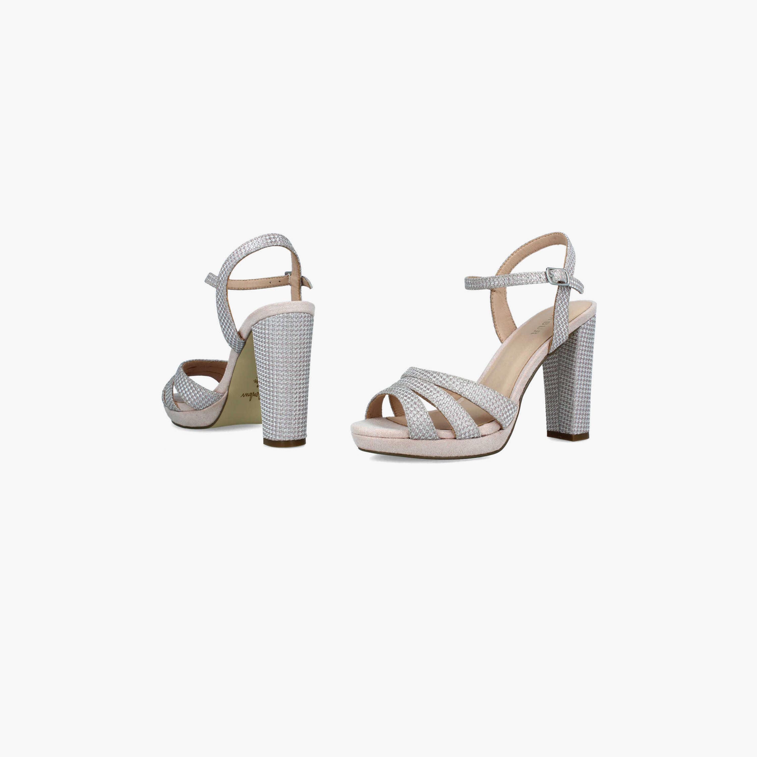 Menbur Women's Woven Block Heels with Strap | 22325-women-shoes-heels-image-4