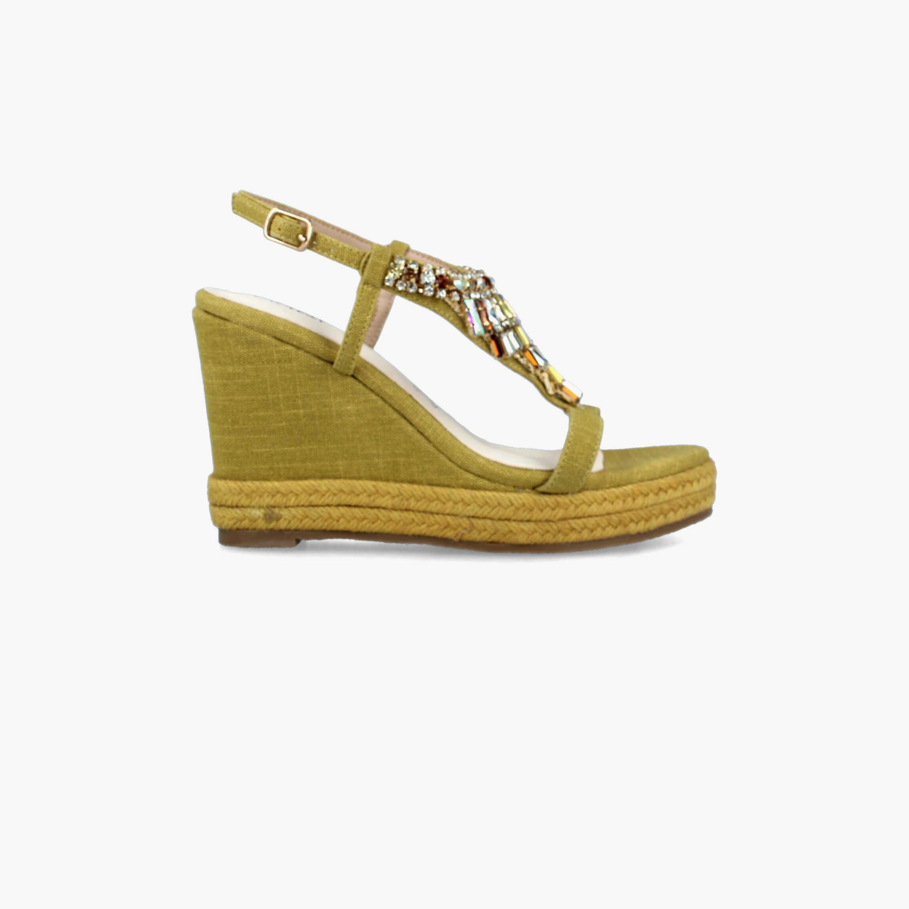 Menbur Women's Woven Wedges with Embellishment | 22326-women-shoes-heels-image-1