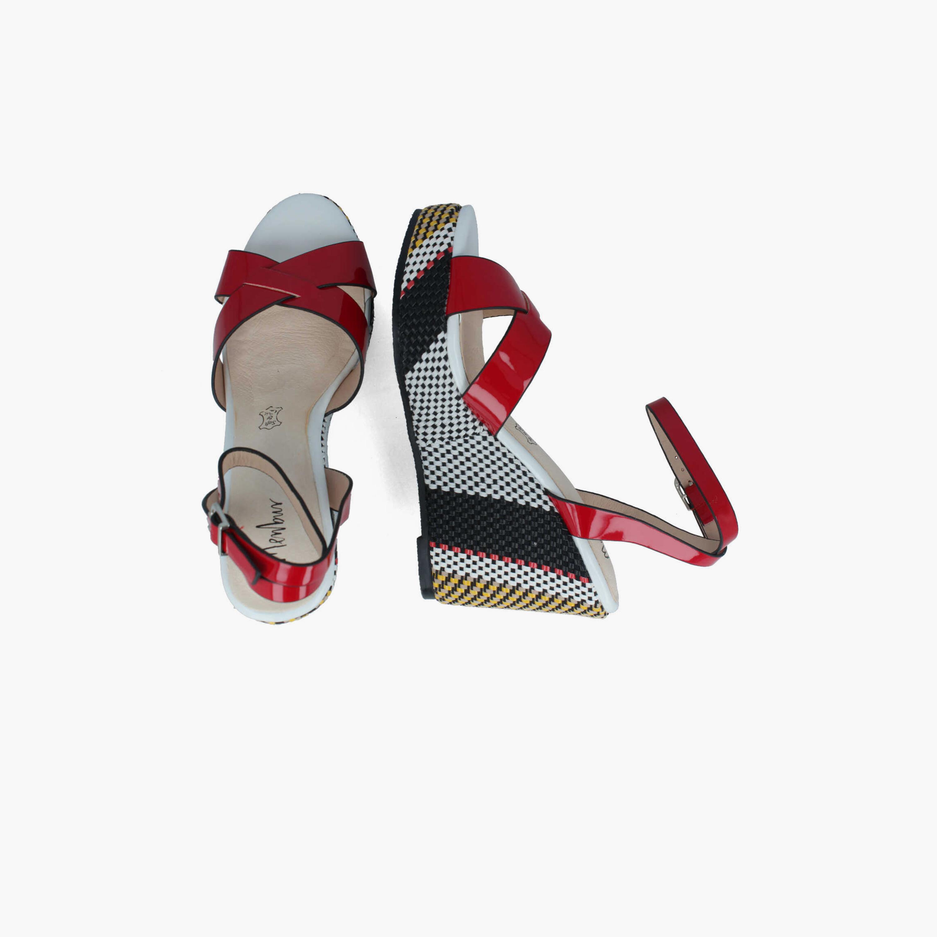 Menbur Women's Woven Wedges with Cross Strap | 22403-women-shoes-heels-image-3