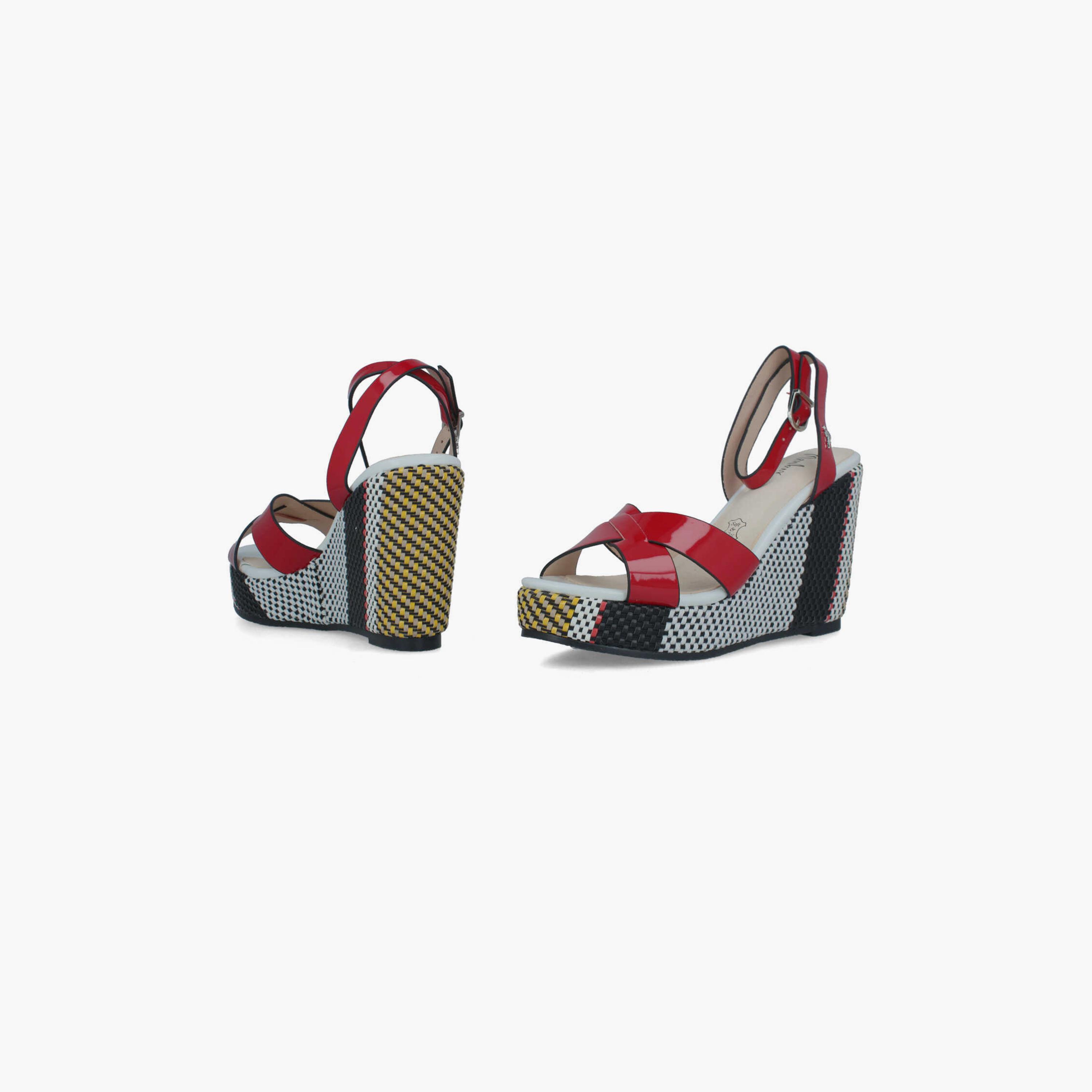 Menbur Women's Woven Wedges with Cross Strap | 22403-women-shoes-heels-image-4