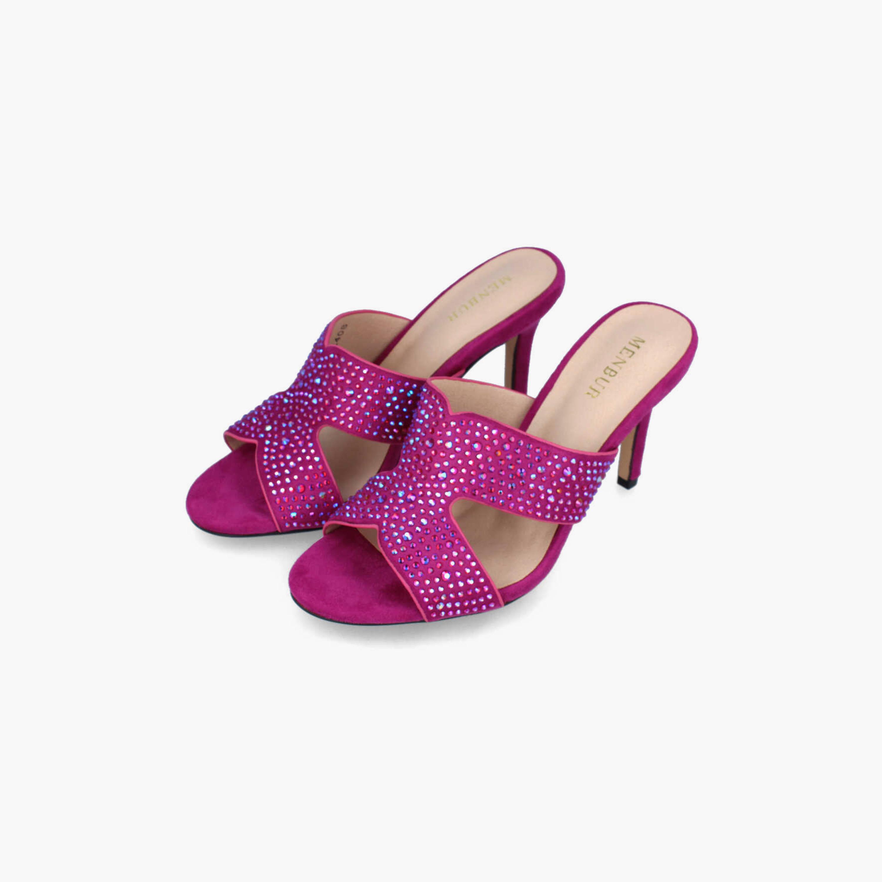 Menbur Women's Mules with Rhinestone Accent | 22408-women-shoes-heels-image-2