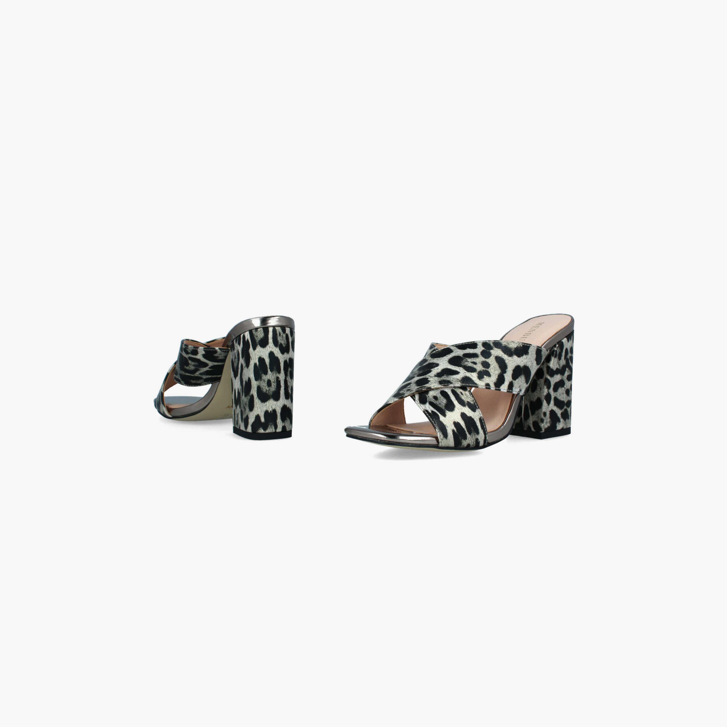 Menbur Women's Animal Print Block Heels with Cross Strap | 22410-women-shoes-heels-image-4