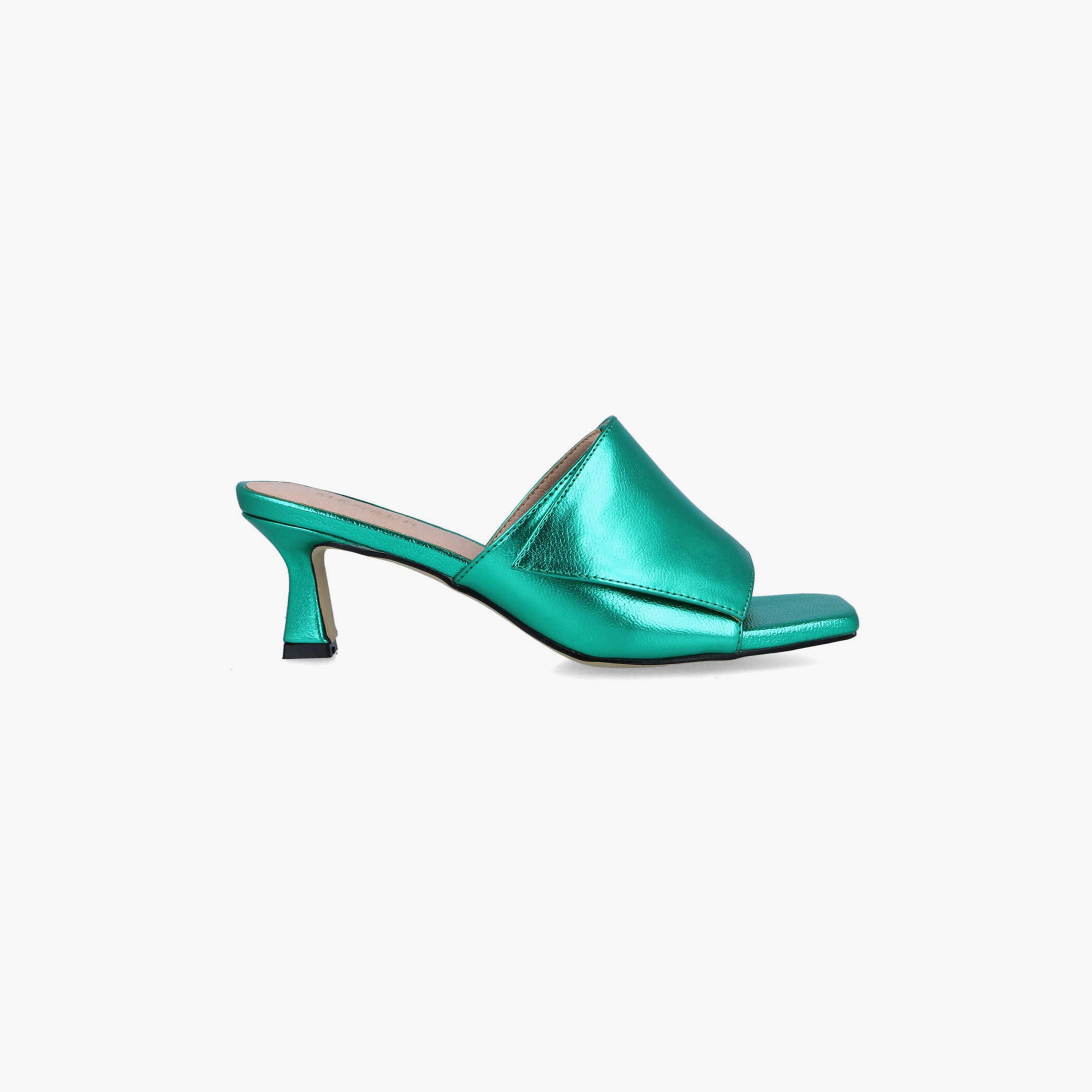 Menbur Women's Metallic Kitten Heels with Open Toe | 22412-women-shoes-heels-image-1
