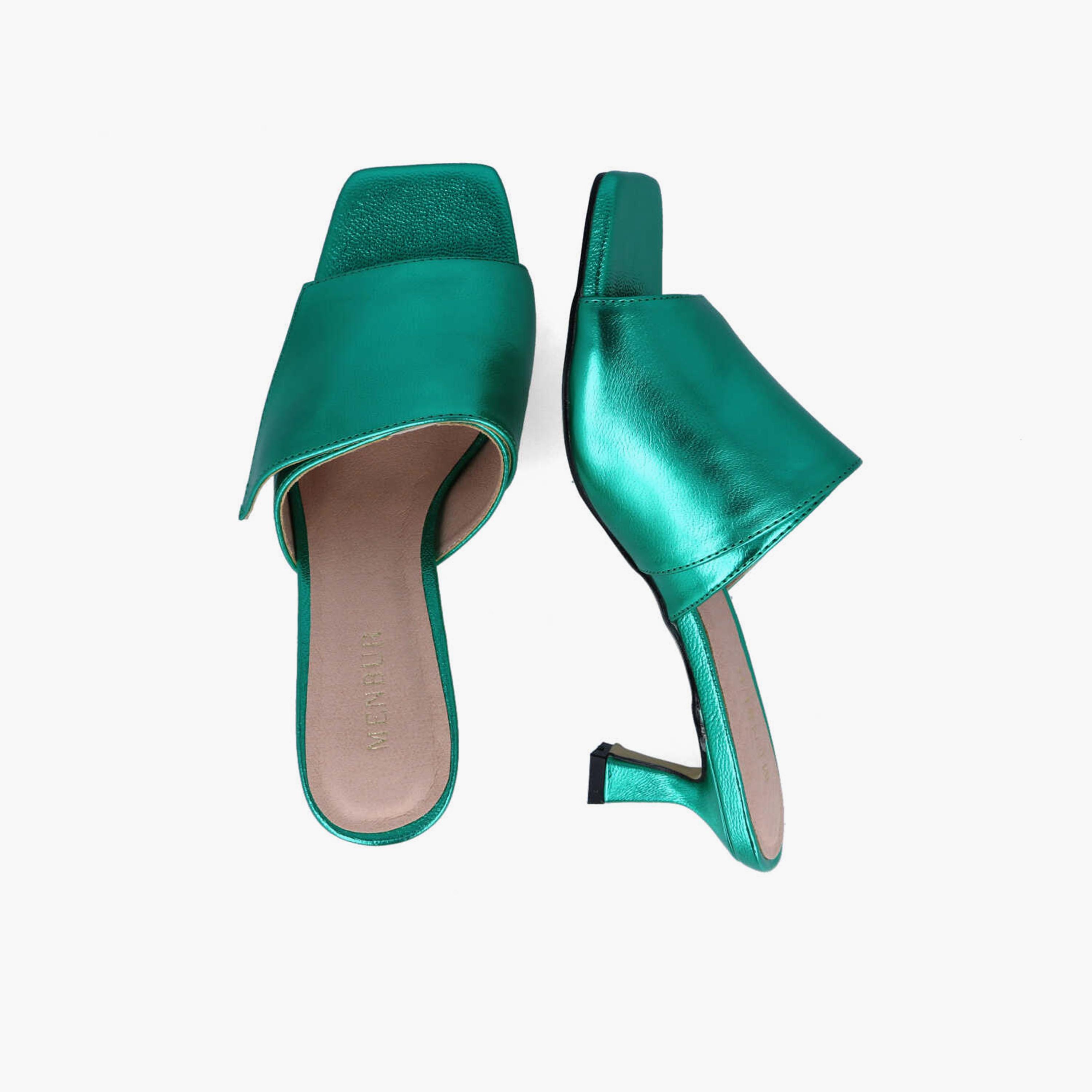 Menbur Women's Metallic Kitten Heels with Open Toe | 22412-women-shoes-heels-image-3