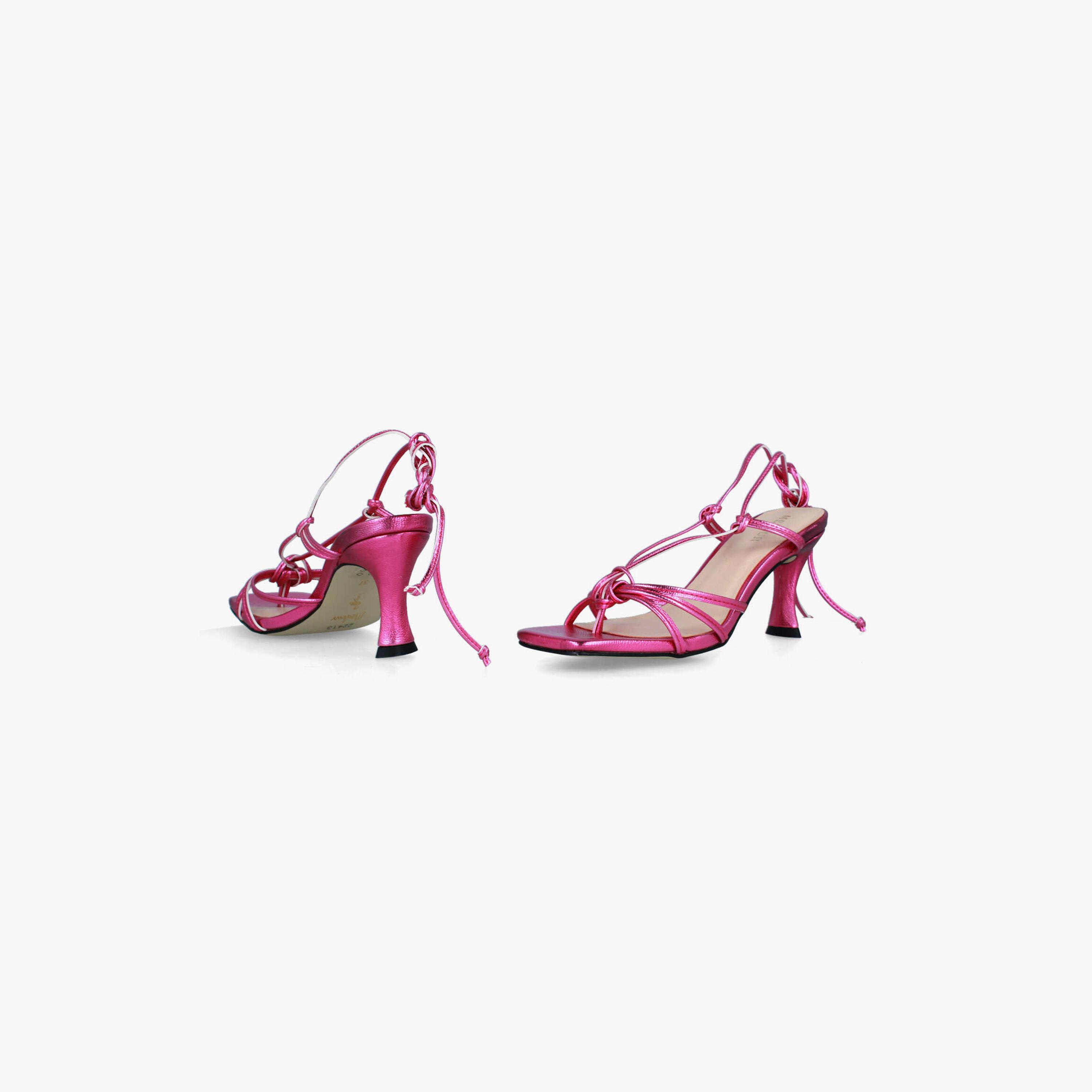 Menbur Women's Metallic Strap Sandals with Knot | 22413-women-shoes-sandals-flats-image-2