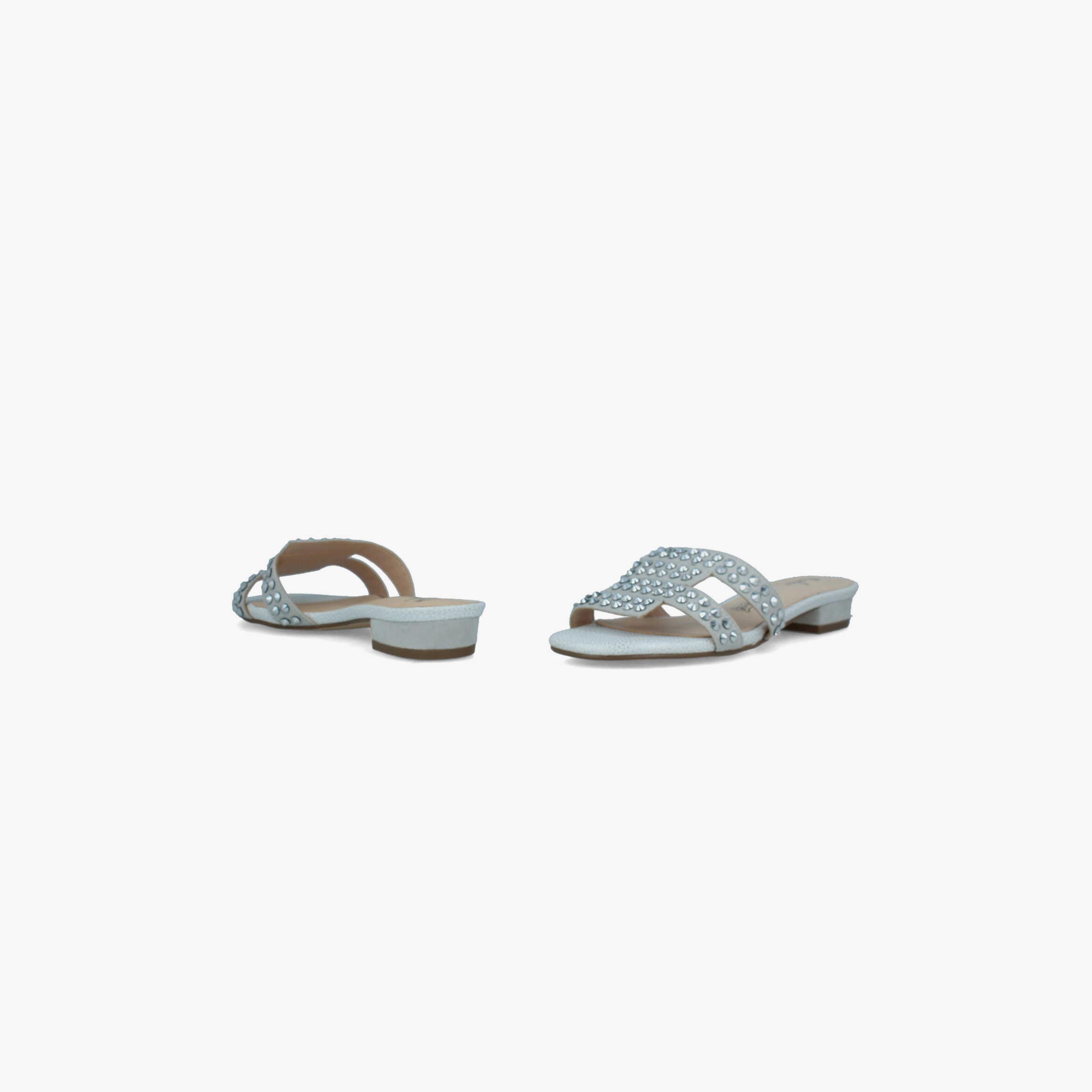 Menbur Women's Reptile Print Slide Sandals with Rhinestone Accent | 22439-women-shoes-sandals-flats-image-4