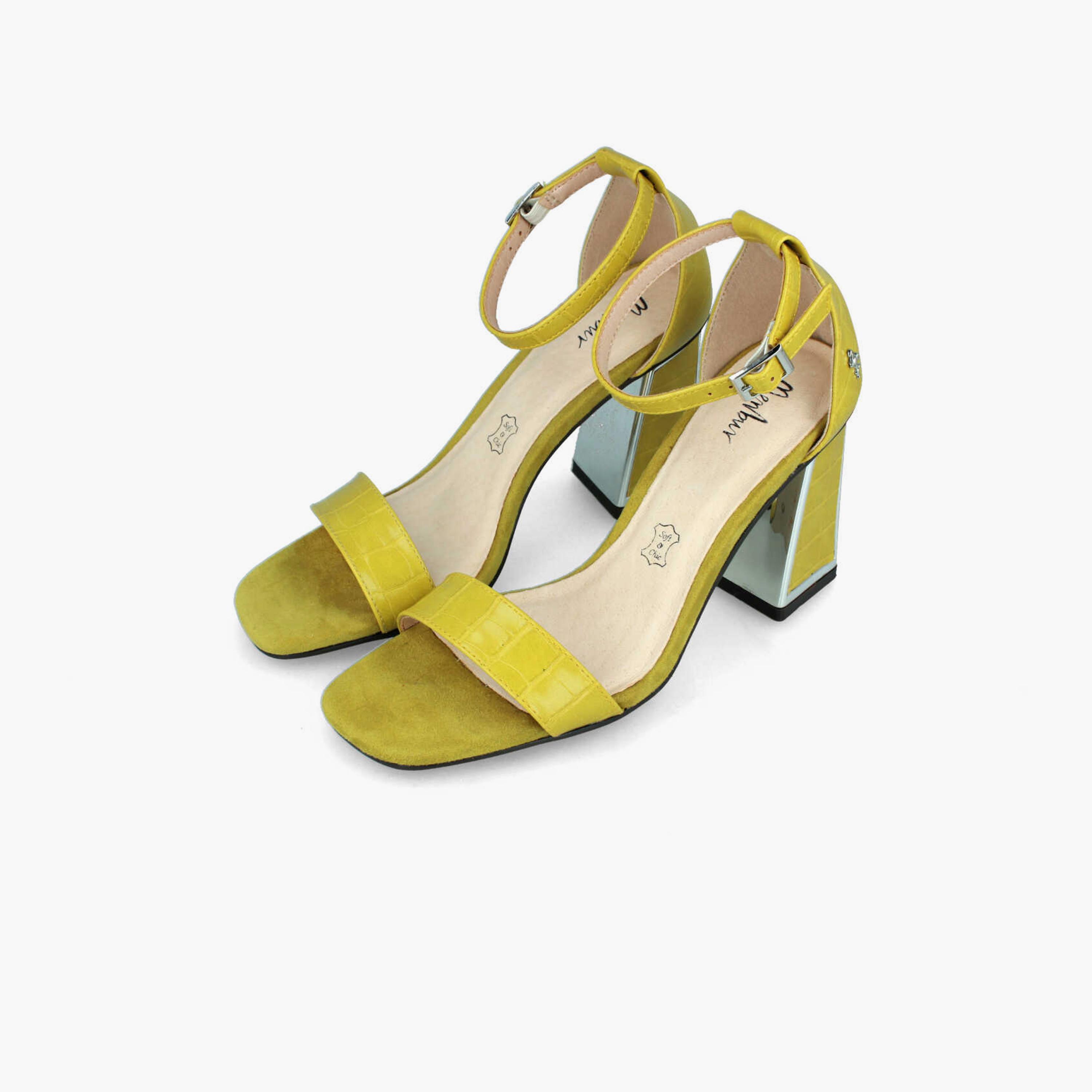 Menbur Women's Reptile Print Block Heels with Strap | 22445-women-shoes-heels-image-2