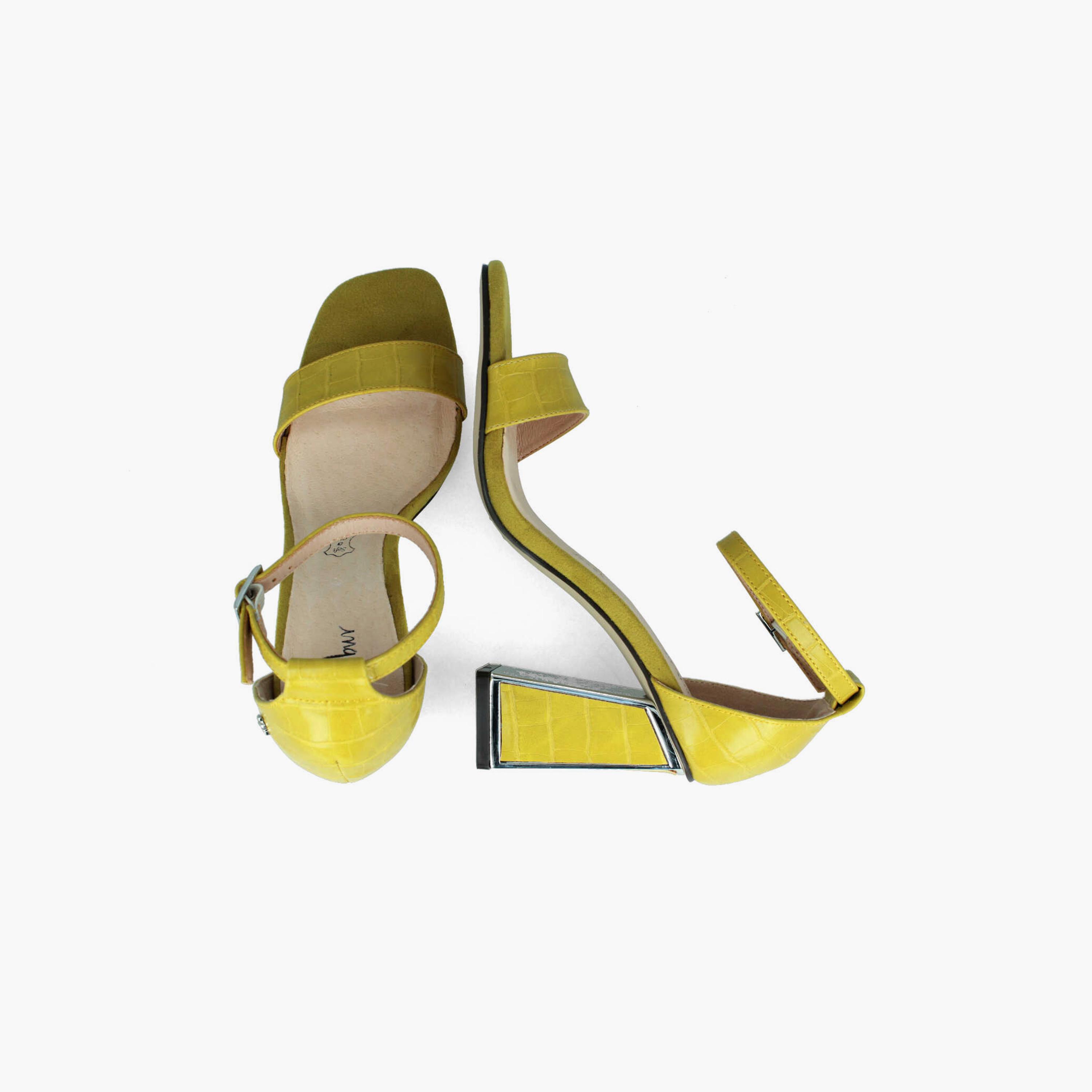 Menbur Women's Reptile Print Block Heels with Strap | 22445-women-shoes-heels-image-3