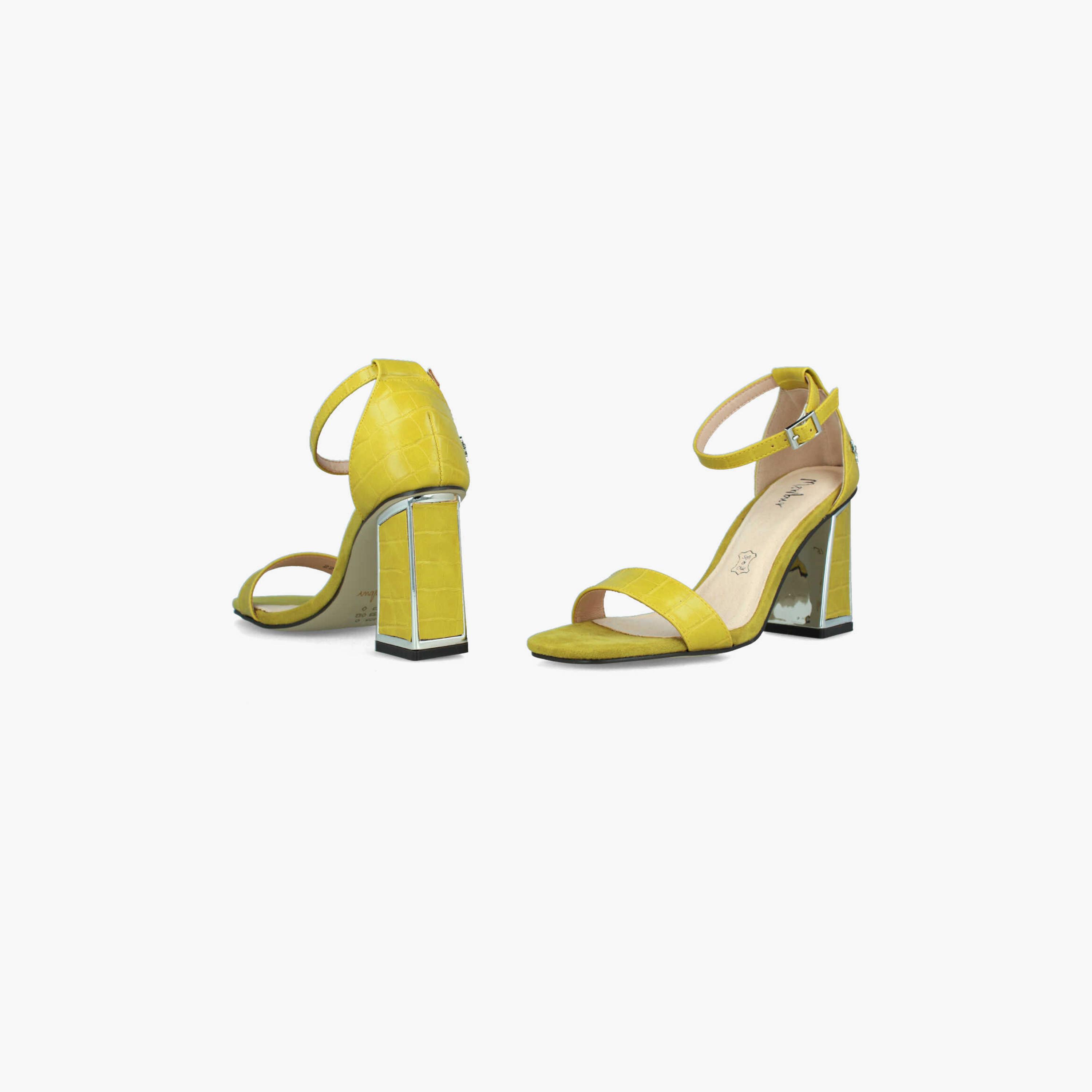 Menbur Women's Reptile Print Block Heels with Strap | 22445-women-shoes-heels-image-4