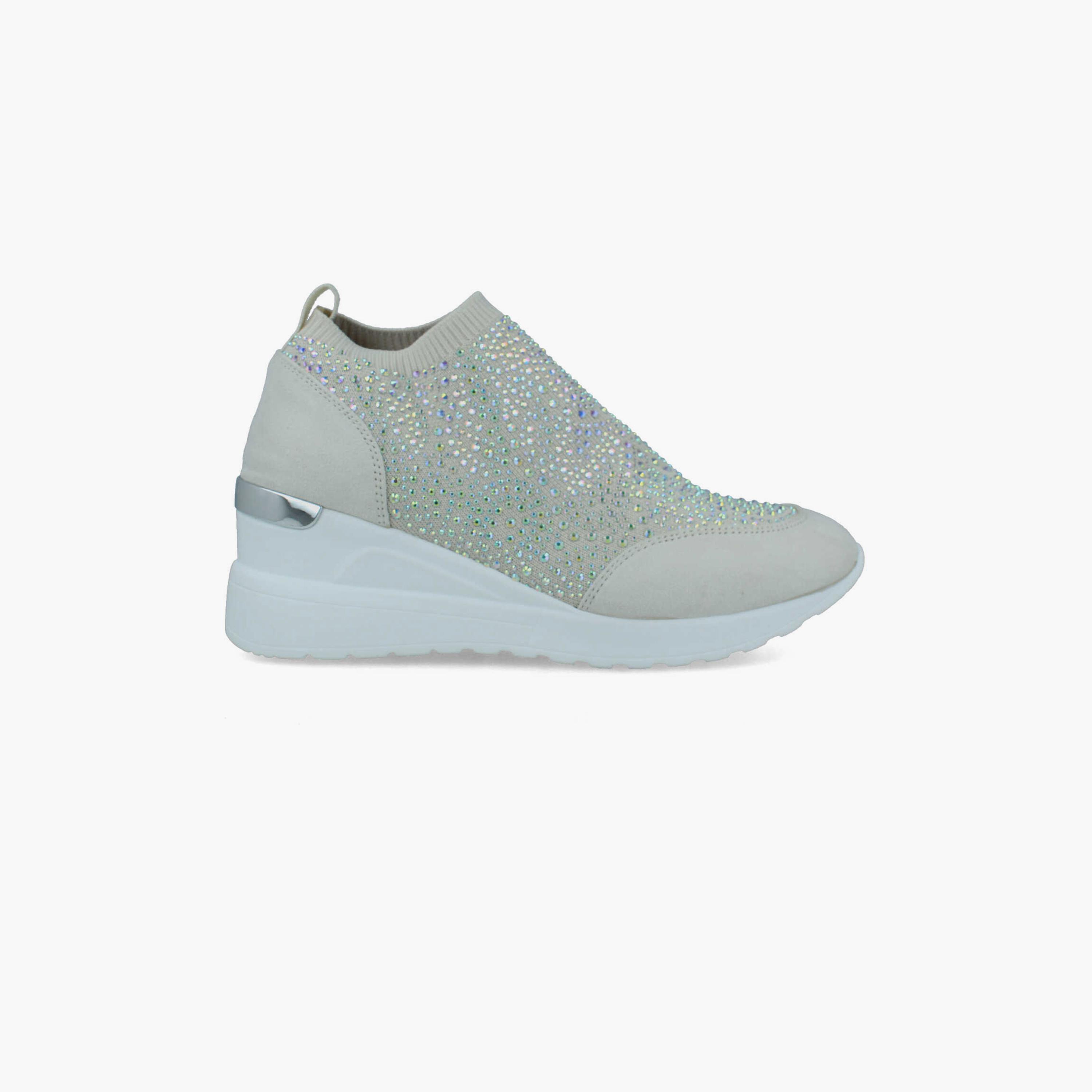 Menbur Women's Low Ankle Sneakers with Rhinestone Accent | 22456-women-shoes-sneakers-image-1