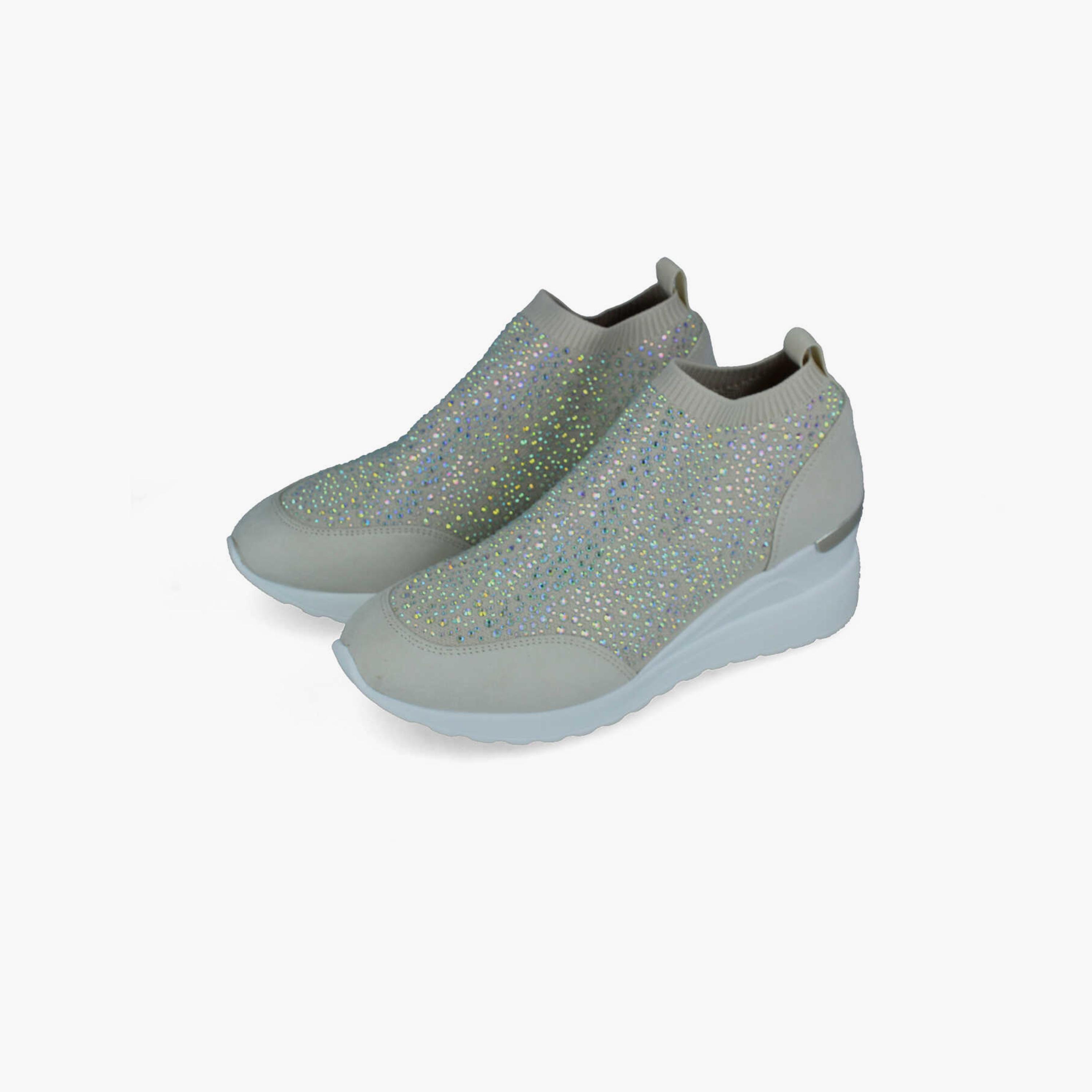 Menbur Women's Low Ankle Sneakers with Rhinestone Accent | 22456-women-shoes-sneakers-image-2