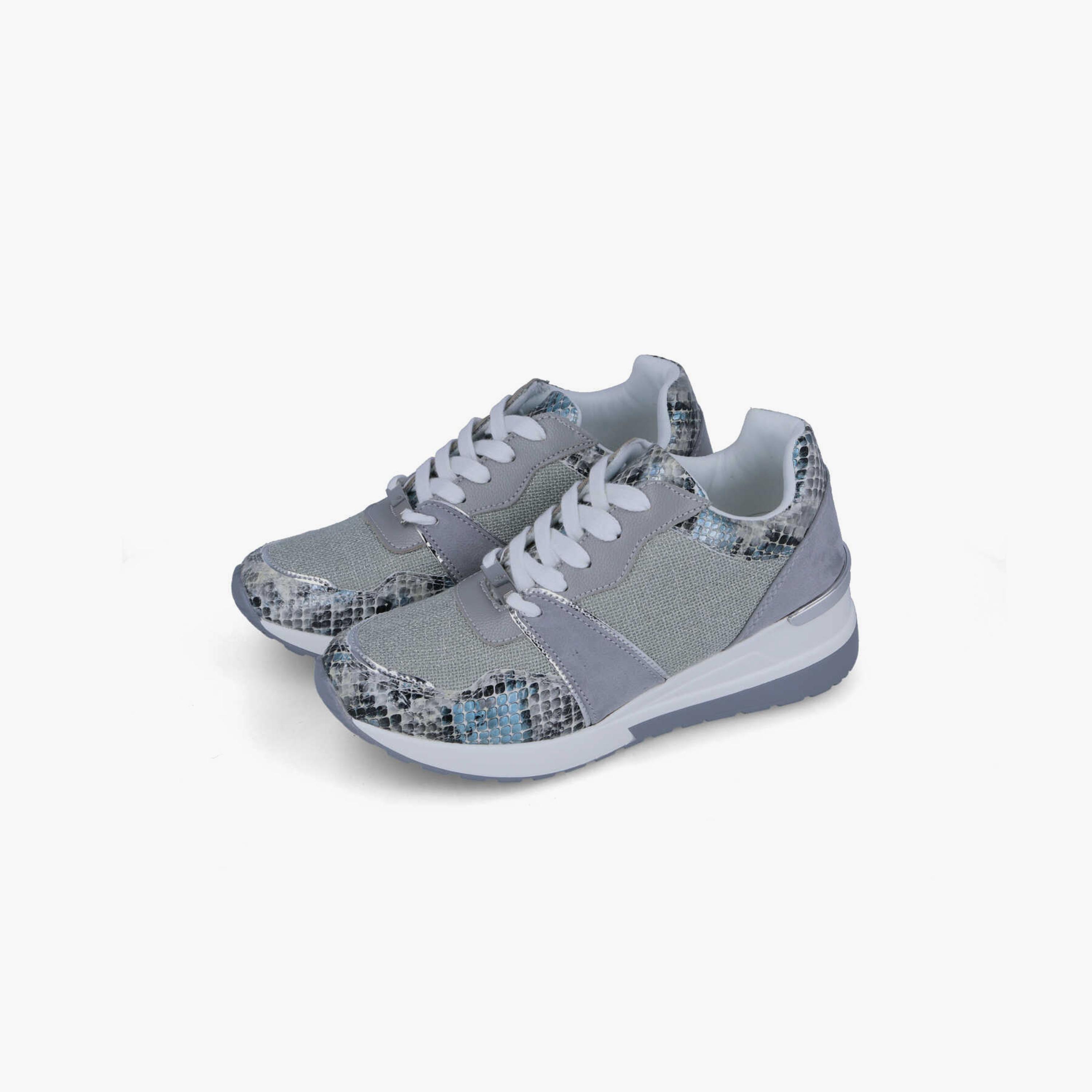 Menbur Women's Reptile Print Low Ankle Sneakers with Round Toe | 22479-women-shoes-sneakers-image-2