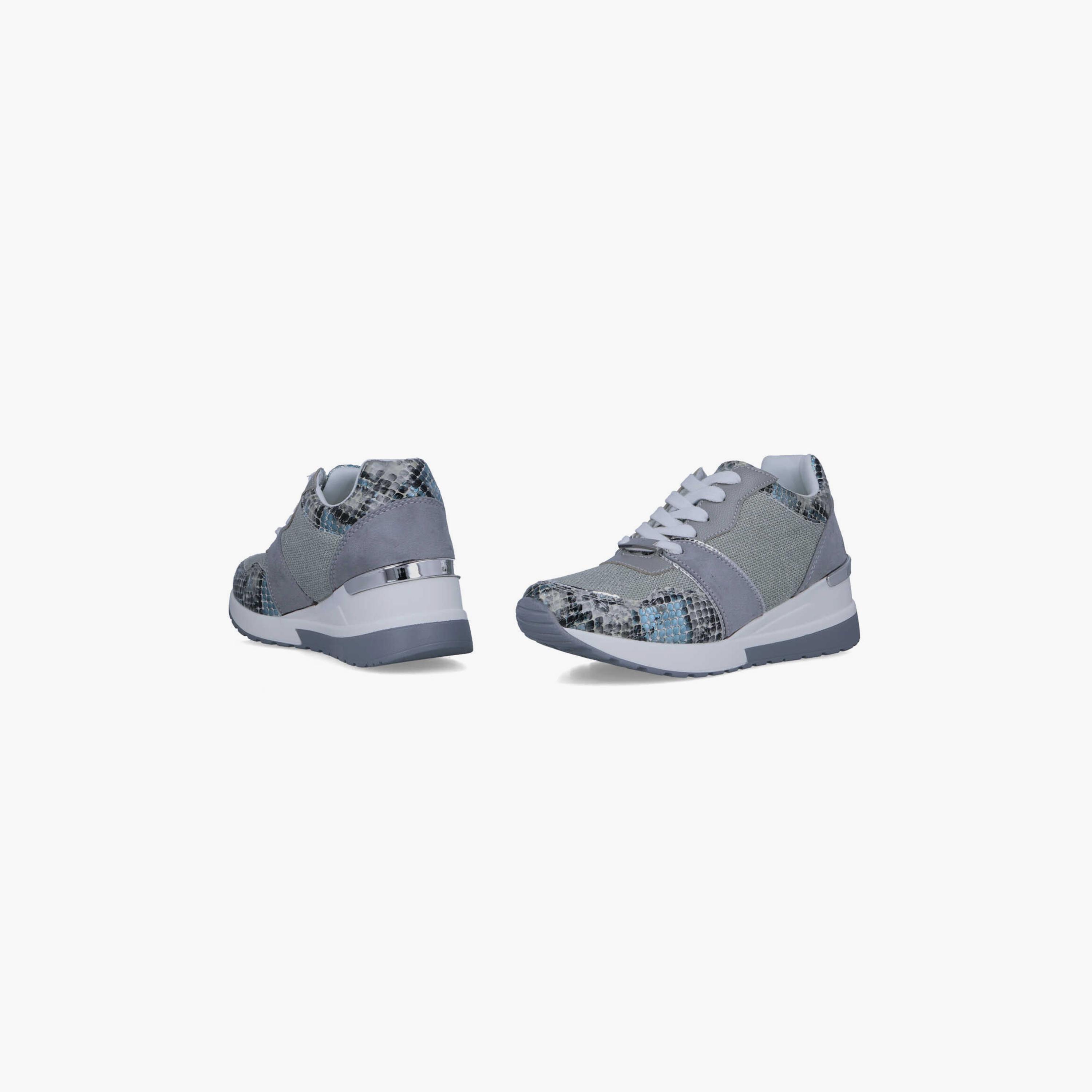 Menbur Women's Reptile Print Low Ankle Sneakers with Round Toe | 22479-women-shoes-sneakers-image-4