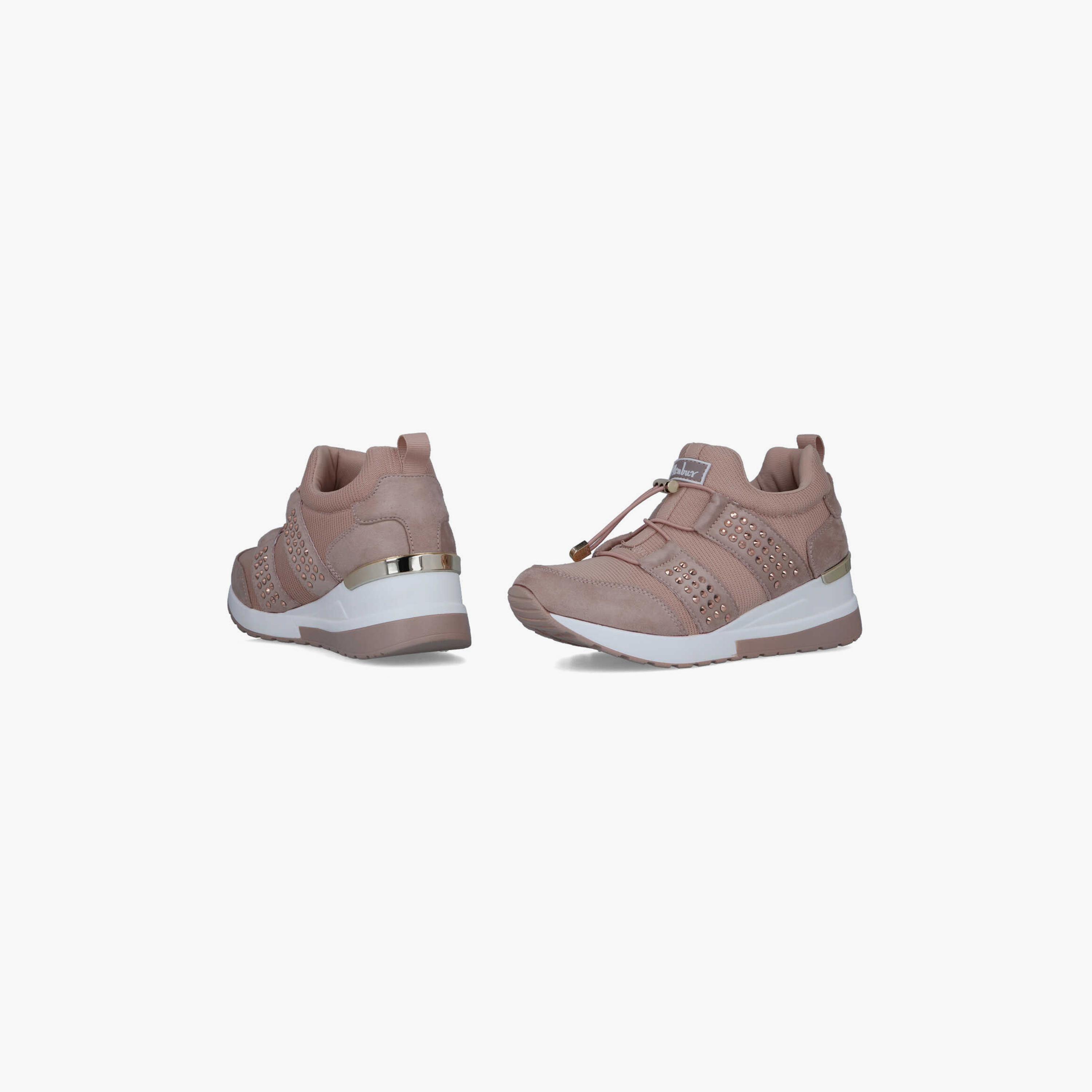 Menbur Women's Knitted Low Ankle Sneakers with Rhinestone Accent | 22483-women-shoes-sneakers-image-4