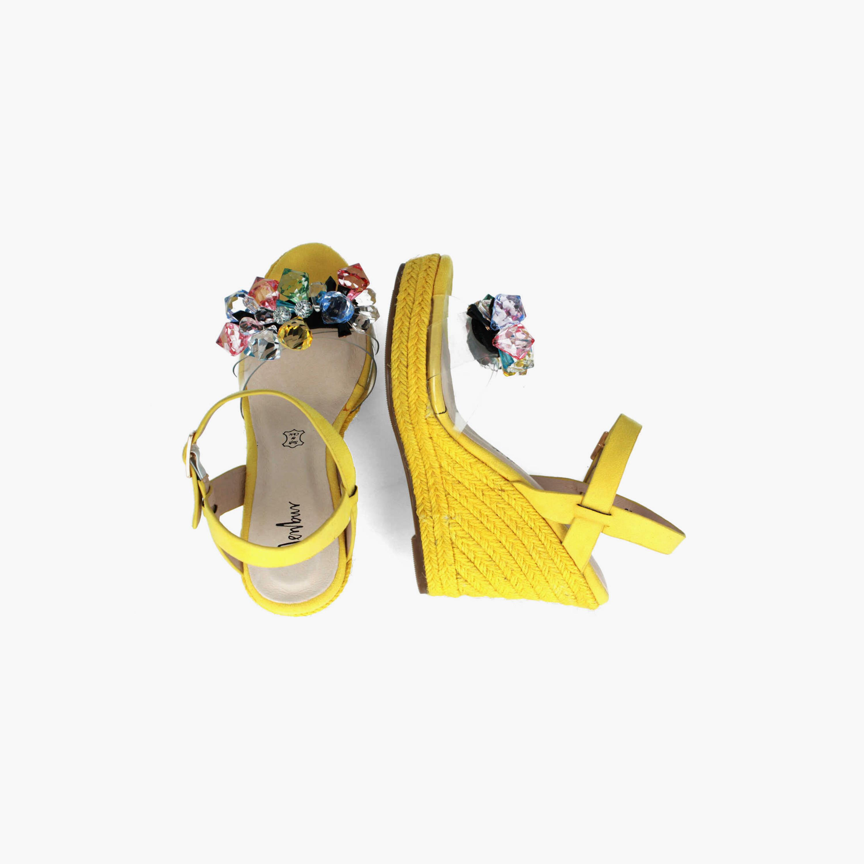 Menbur Women's Woven Wedges with Crystal | 22489-women-shoes-heels-image-3