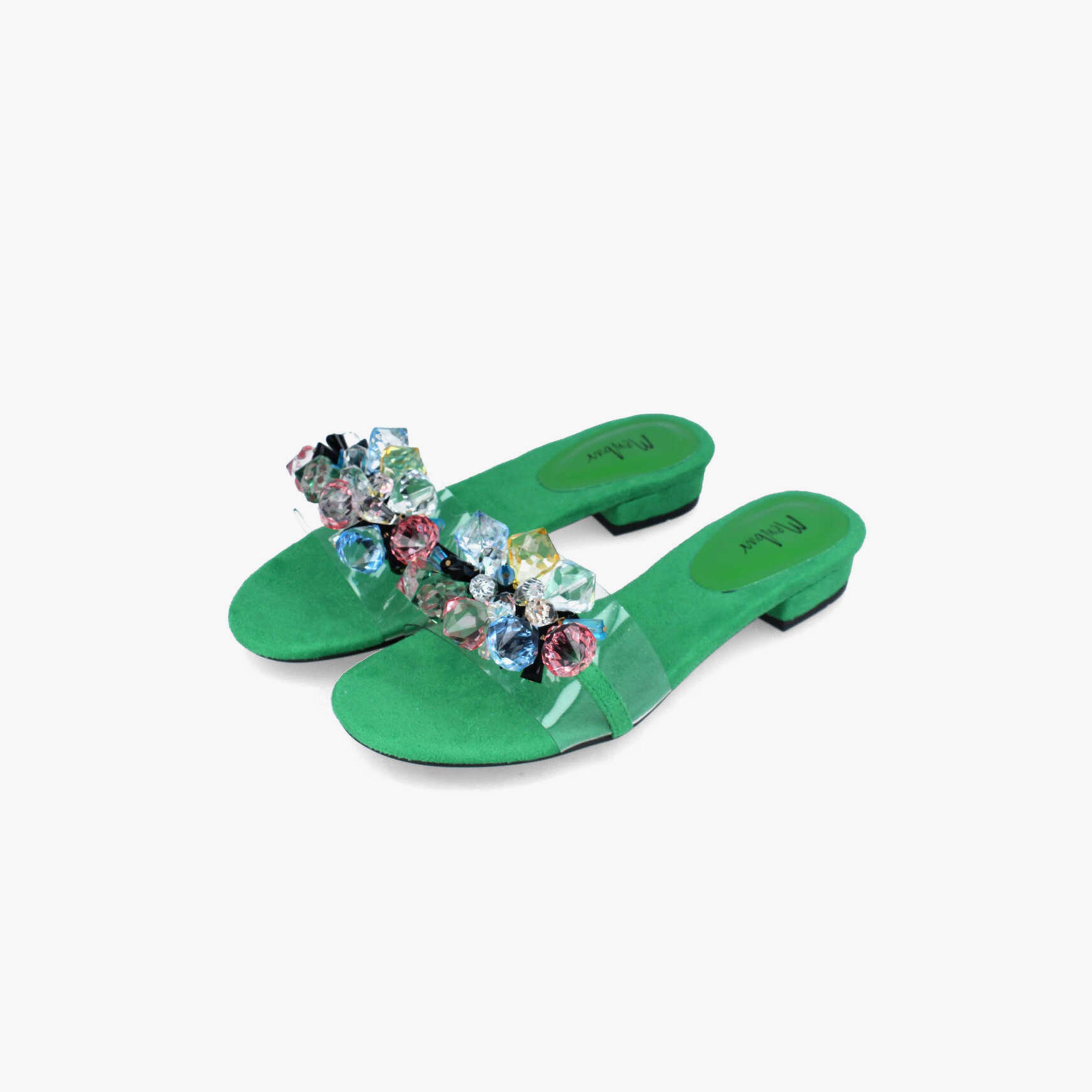 Menbur Women's Slide Sandals with Crystal | 22490-women-shoes-sandals-flats-image-2