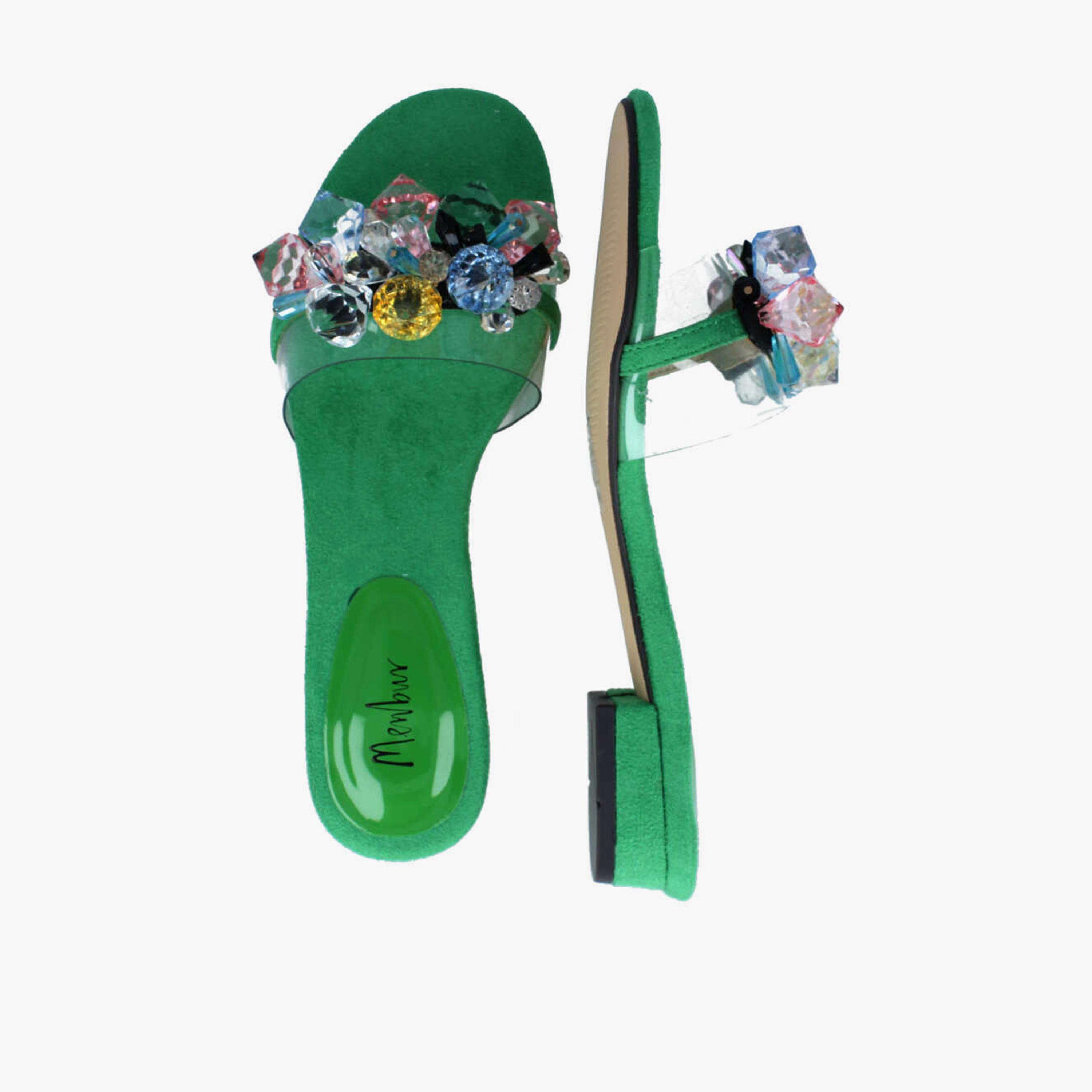 Menbur Women's Slide Sandals with Crystal | 22490-women-shoes-sandals-flats-image-3