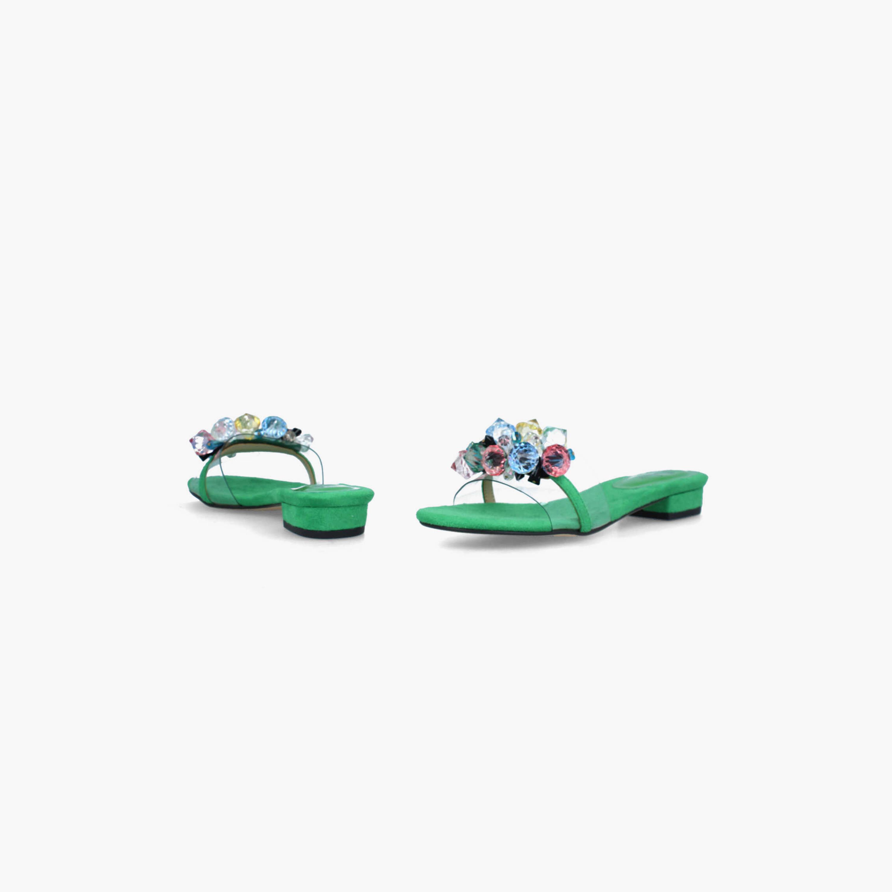 Menbur Women's Slide Sandals with Crystal | 22490-women-shoes-sandals-flats-image-4