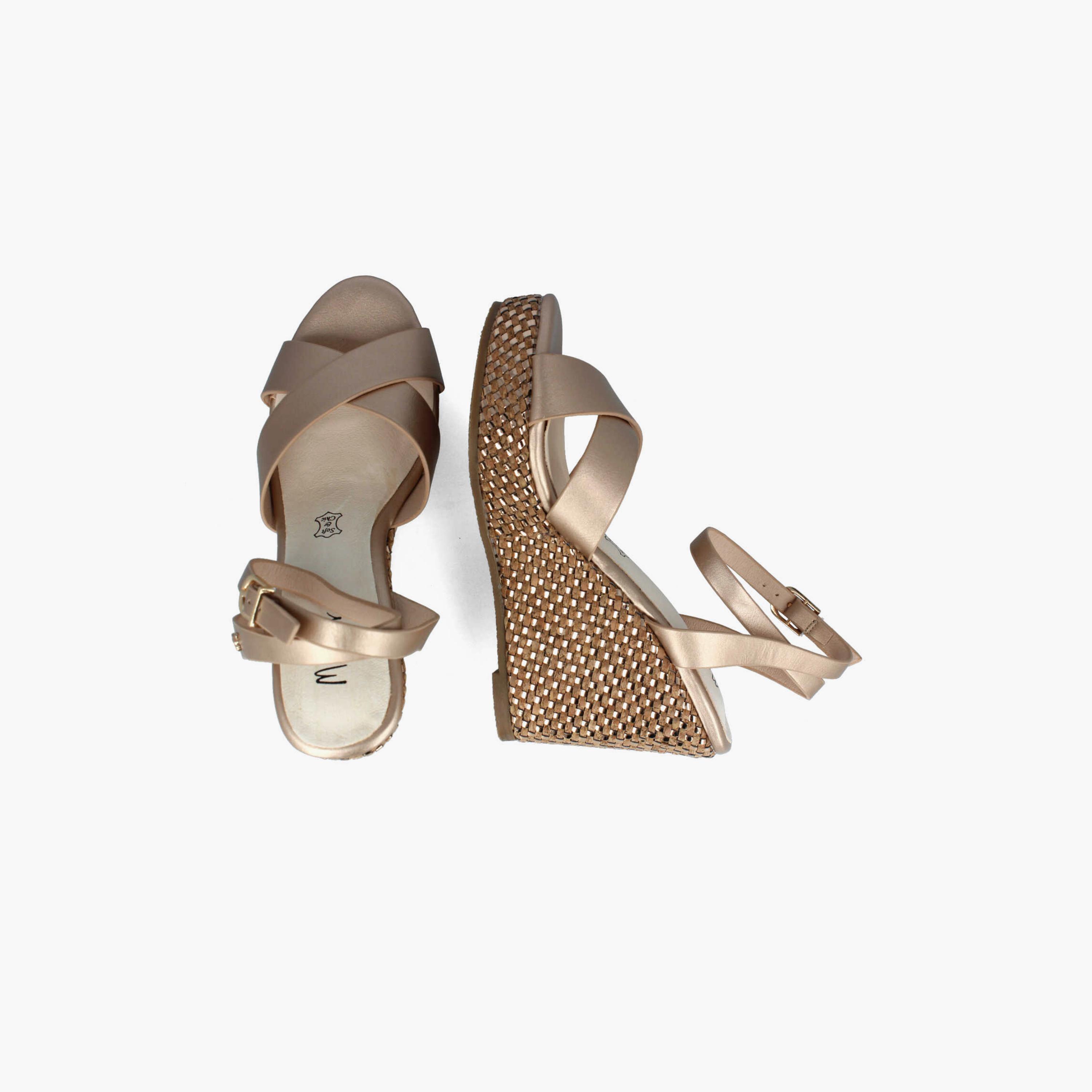 Menbur Women's Woven Wedges with Cross Strap | 22509-women-shoes-heels-image-3