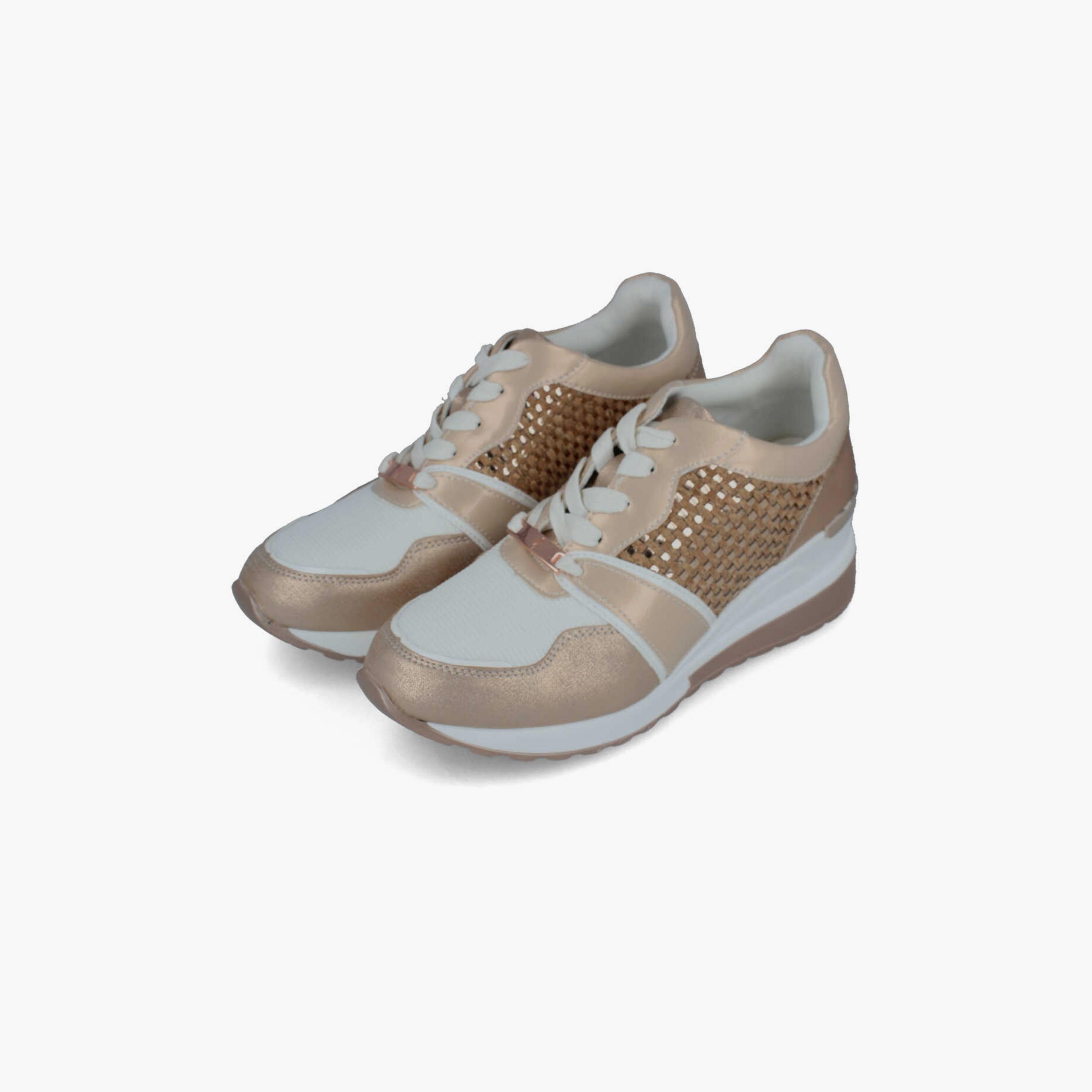 Menbur Women's Metallic Low Ankle Sneakers with Embellishment | 22510-women-shoes-sneakers-image-2