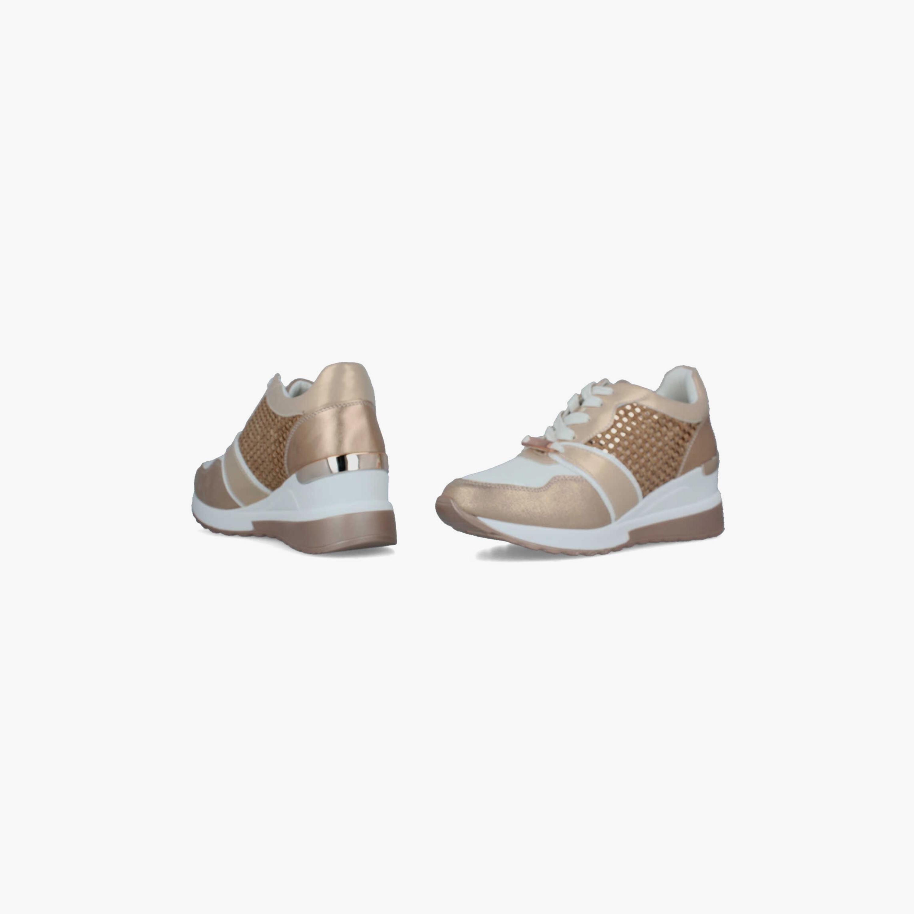 Menbur Women's Metallic Low Ankle Sneakers with Embellishment | 22510-women-shoes-sneakers-image-4