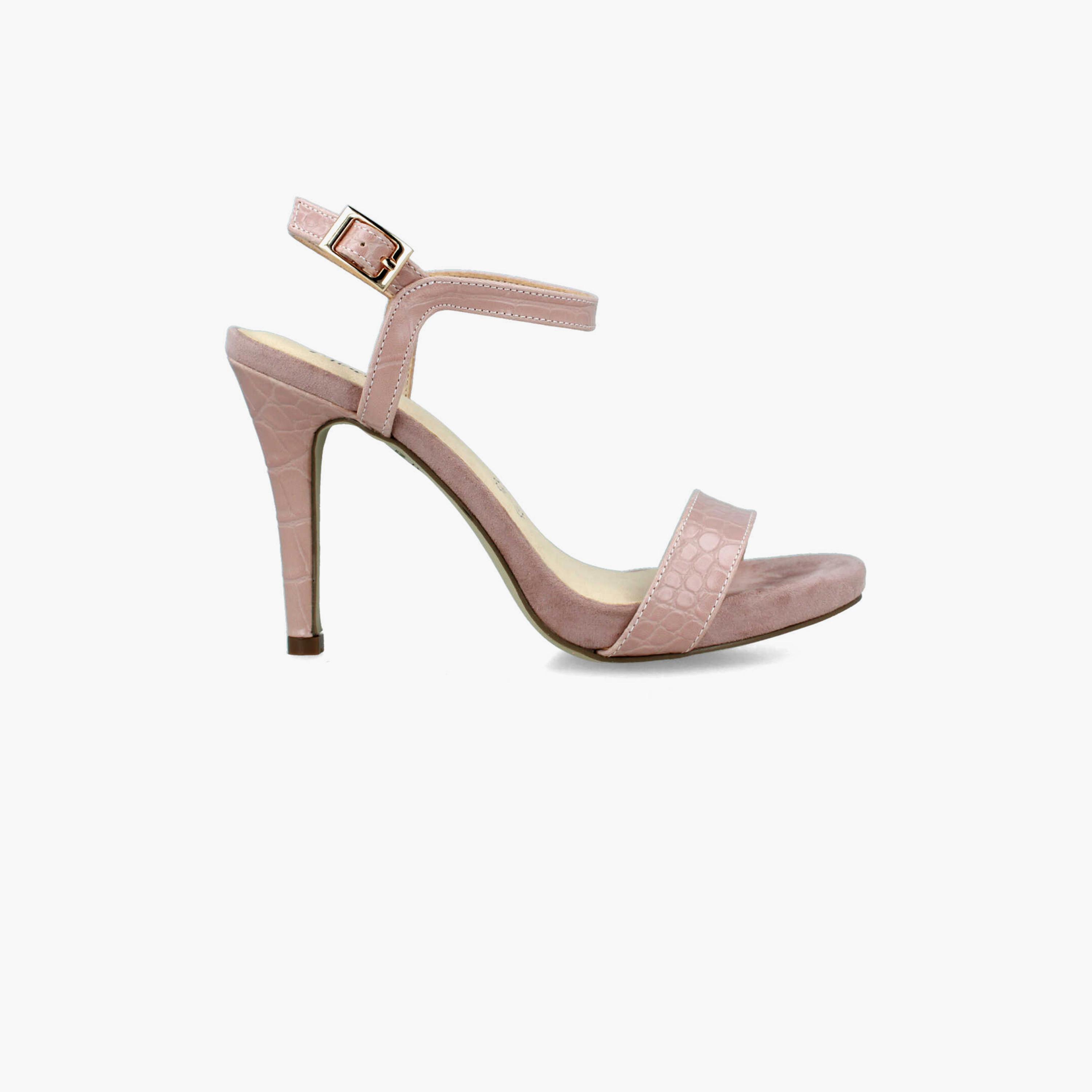 Menbur Women's Reptile Print Stiletto Heels with Strap | 22513-women-shoes-heels-image-1
